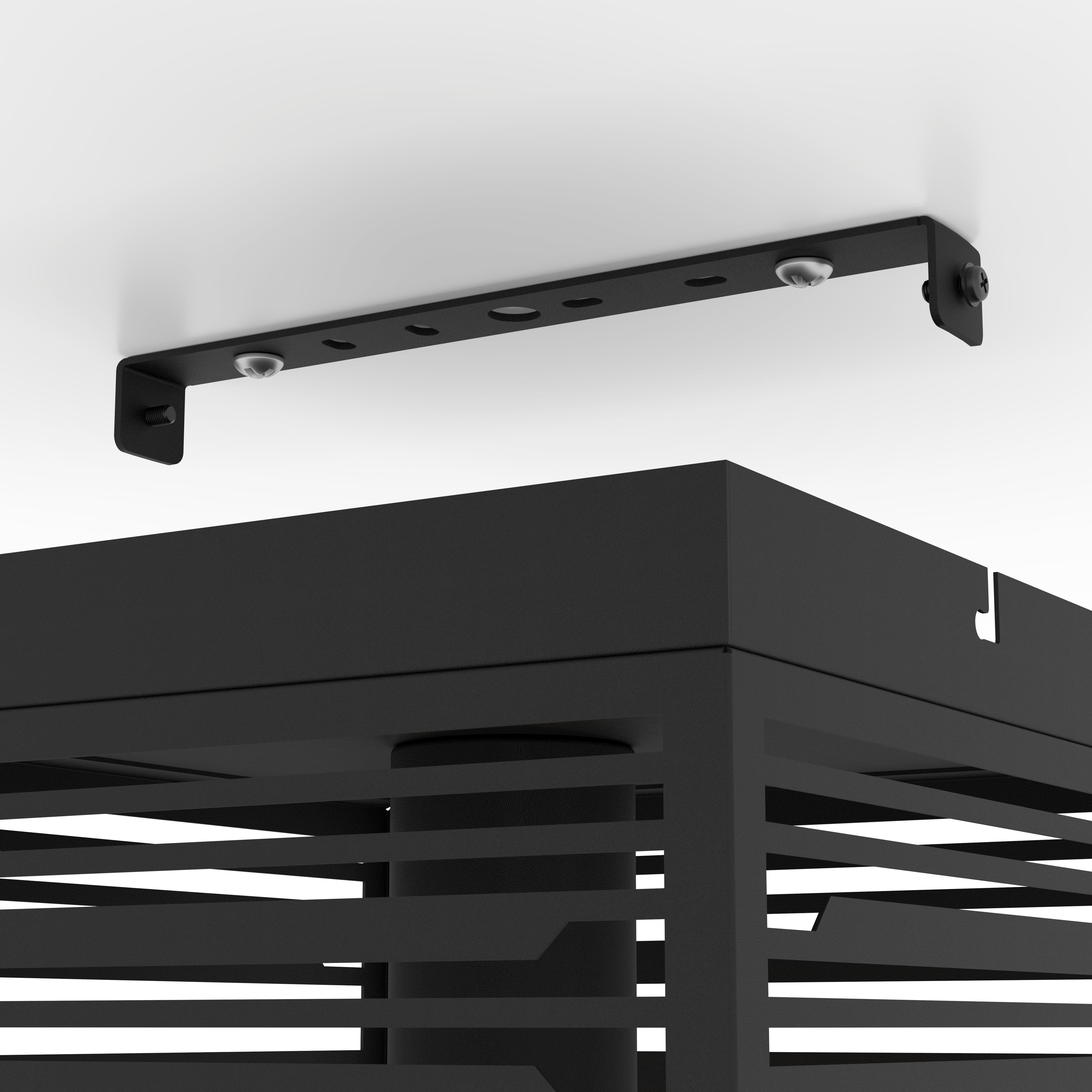 eglo piedritas square black metal flush ceiling light kitchen lighting