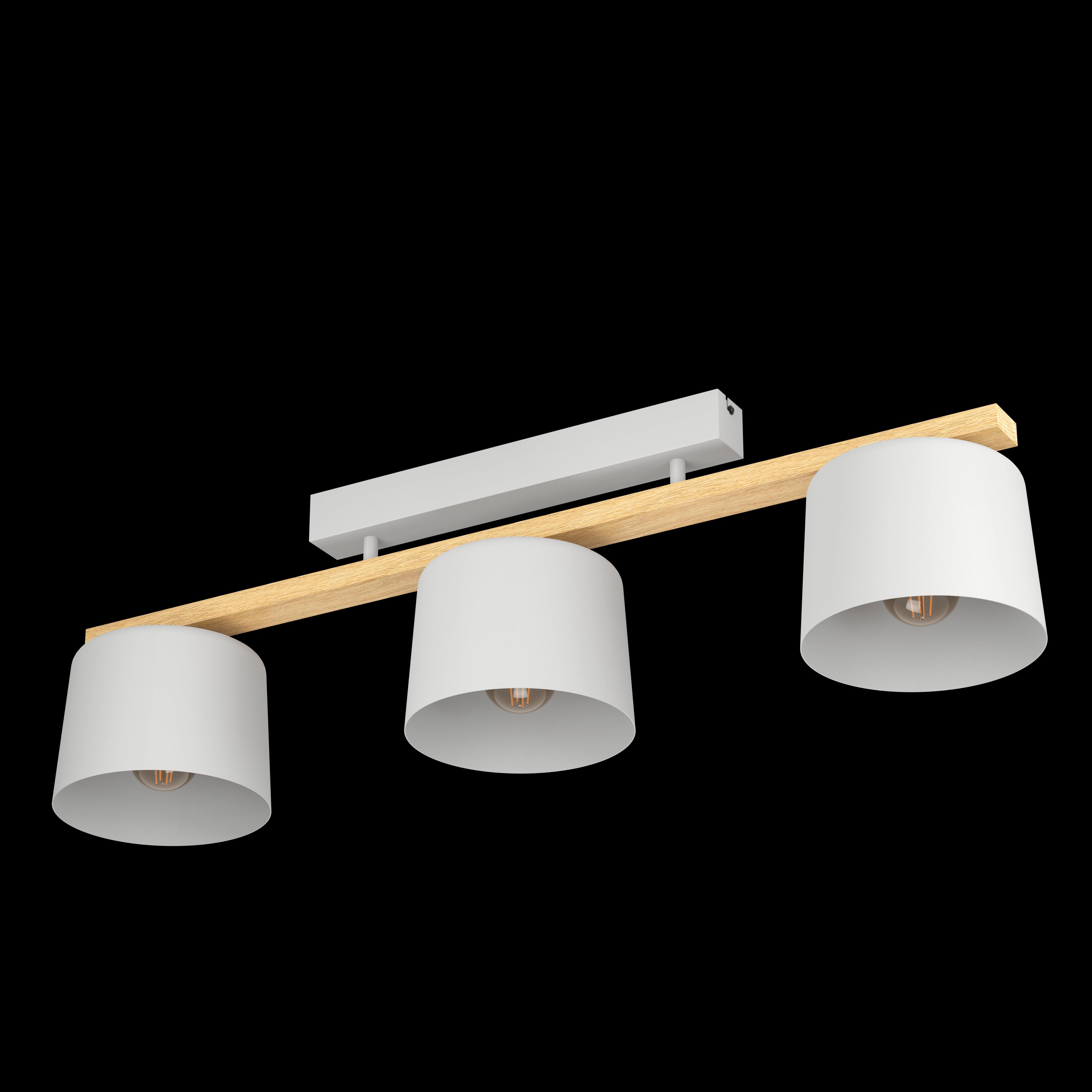 eglo mariel 3 light wood grey bar ceiling flush living room image