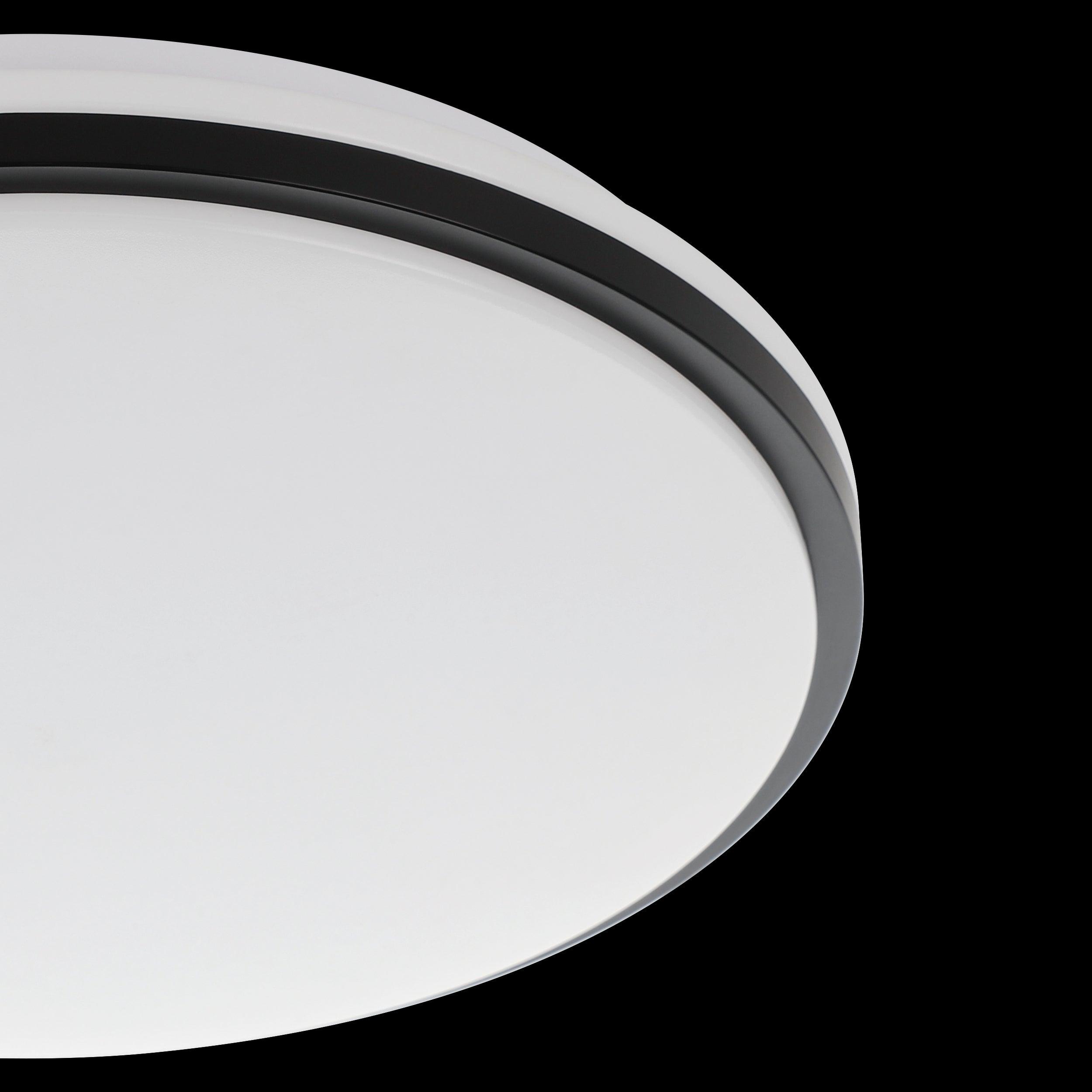eglo pinetto chrome ip44 flush led ceiling light 34cm kitchen lighting