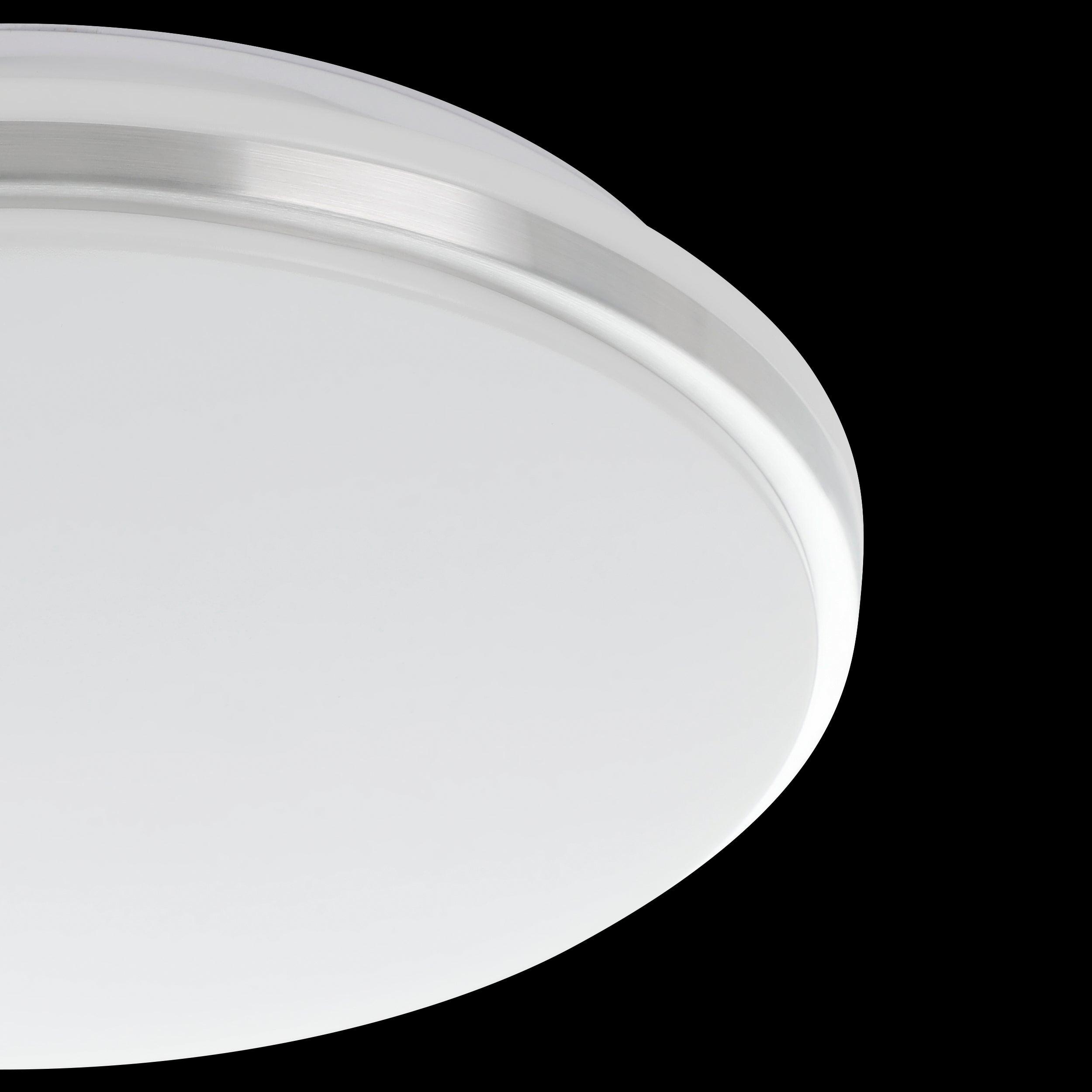 eglo pinetto led black white round ip44 bathroom flush kitchen lighting