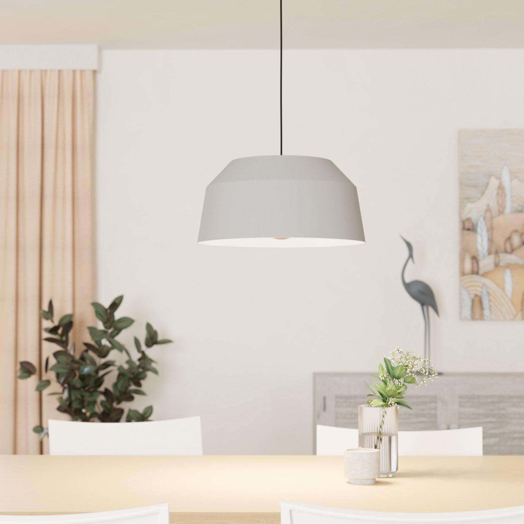 eglo contrisa grey metal angular shade ceiling pendant