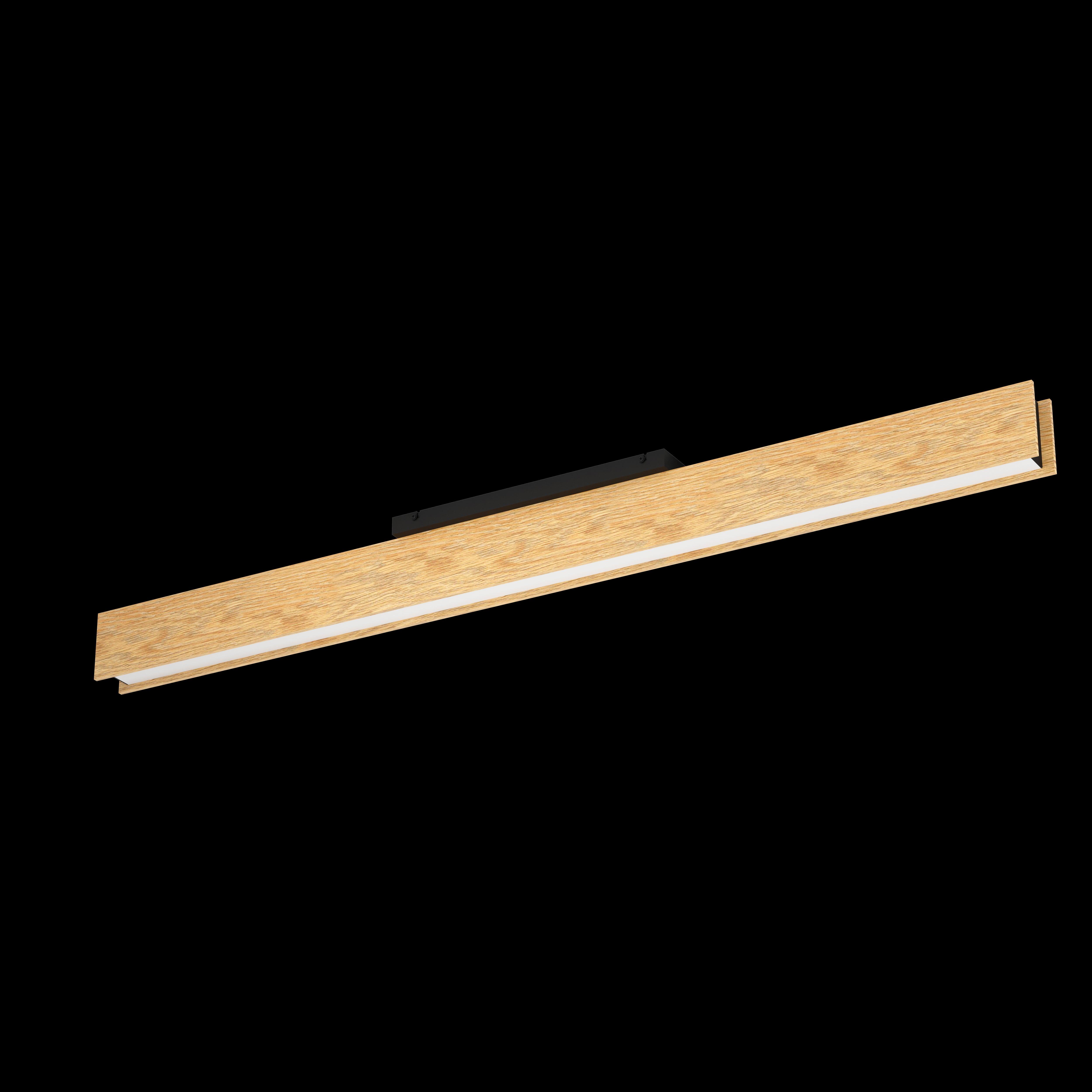 eglo connect anchorena z smart led light wood bar ceiling flush living room close up