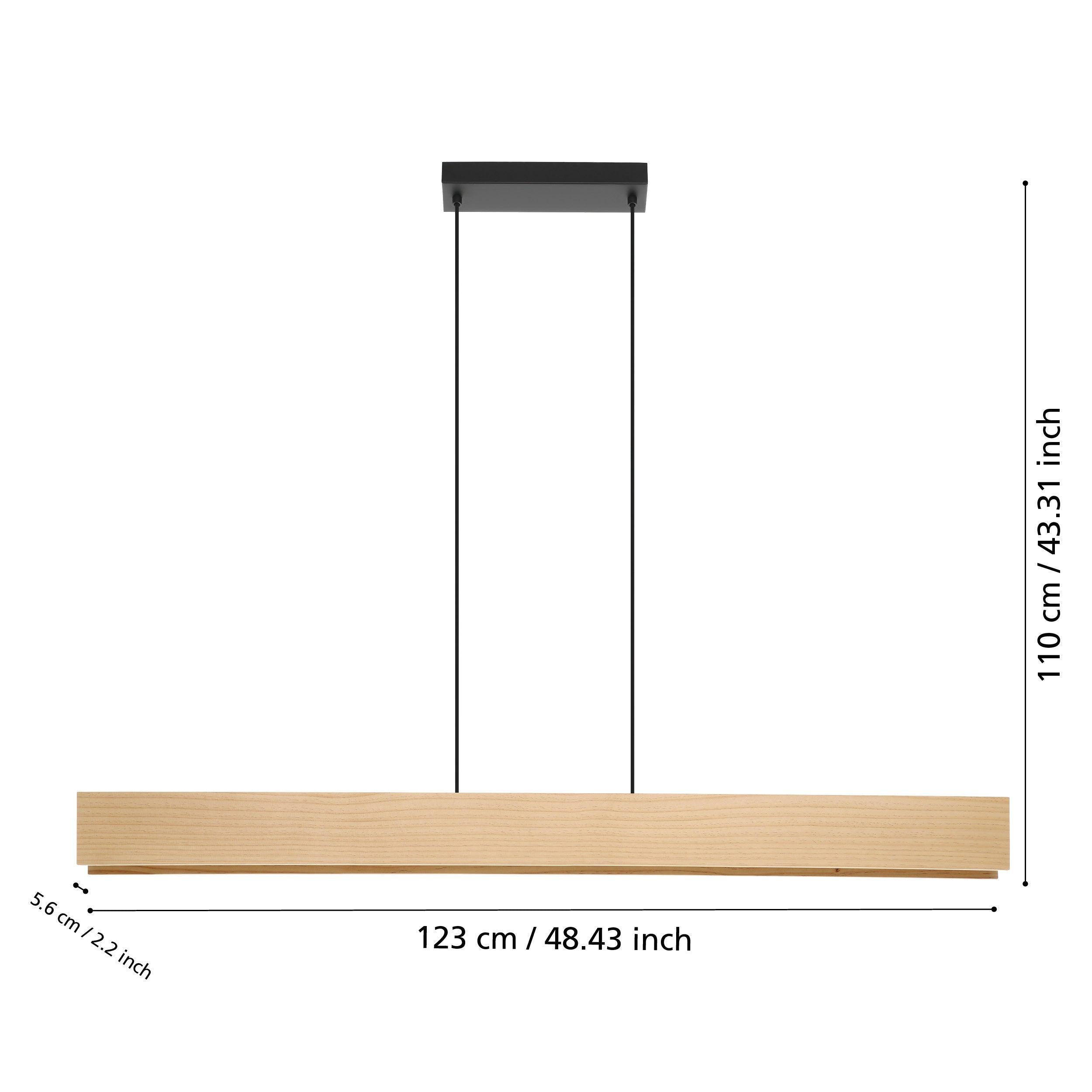 eglo connect anchorena z smart led wooden beam ceiling pendant kitchen lighting