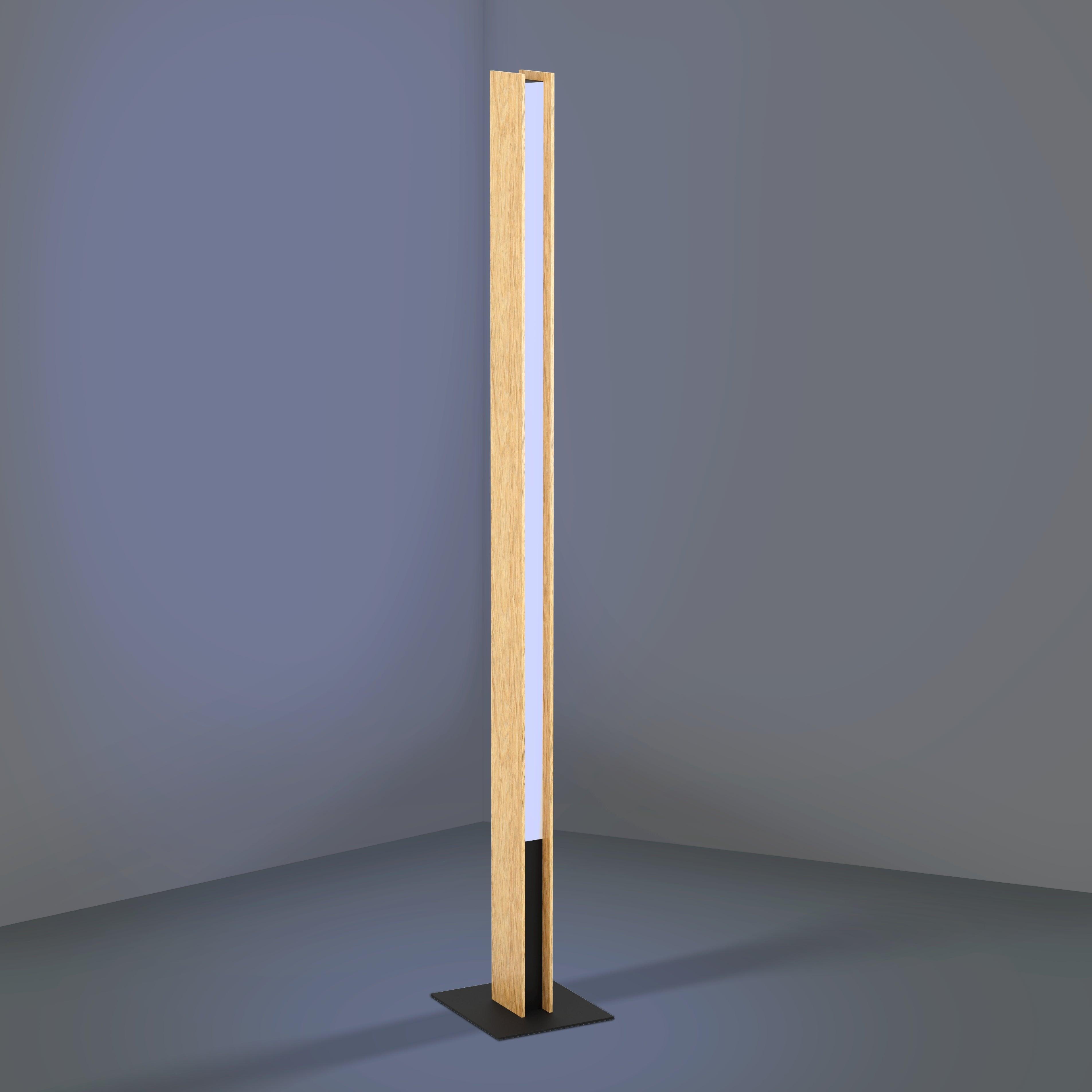 eglo connect anchorena z smart led wooden modern floor lamp living room image