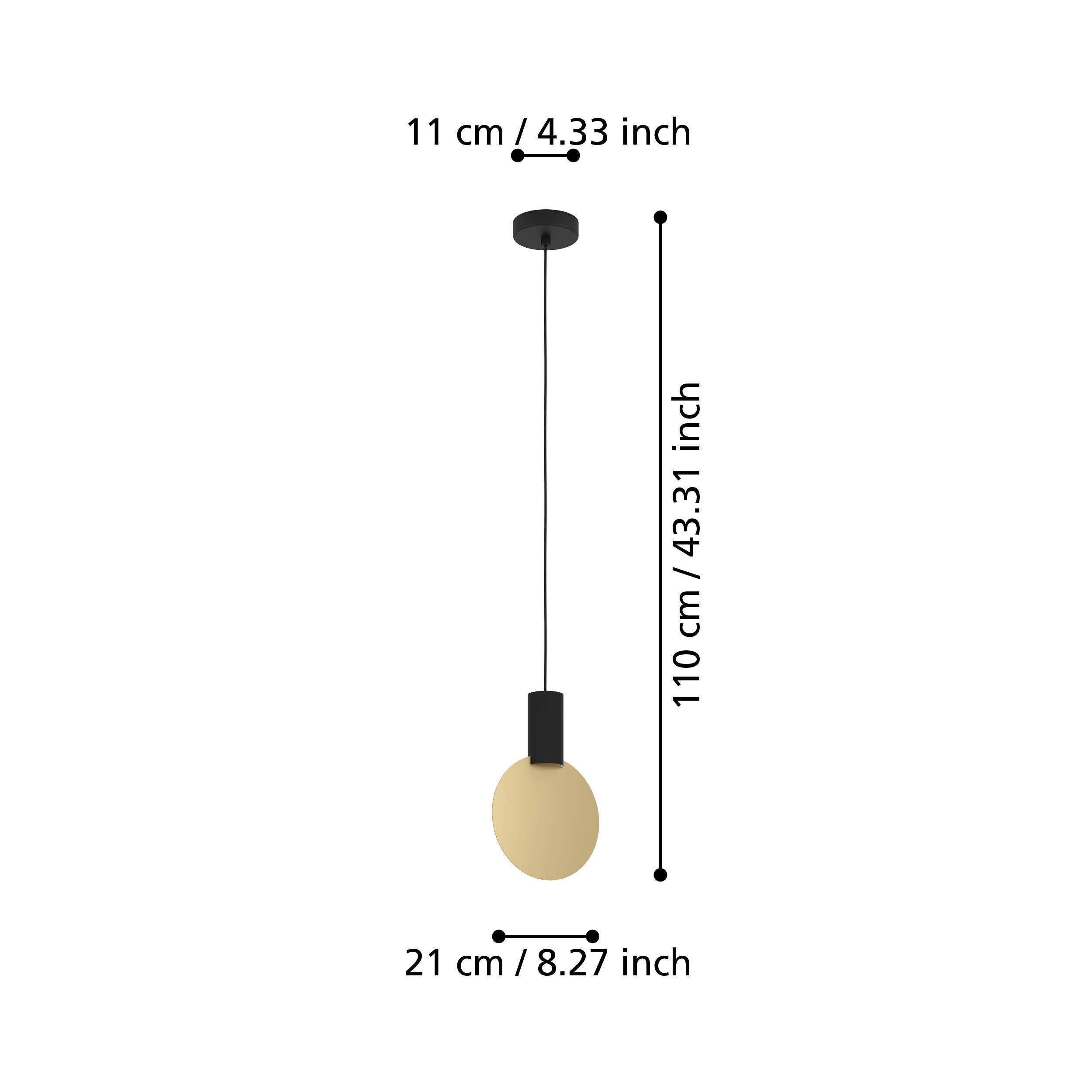 eglo sarona black gold metal ceiling pendant living room close up