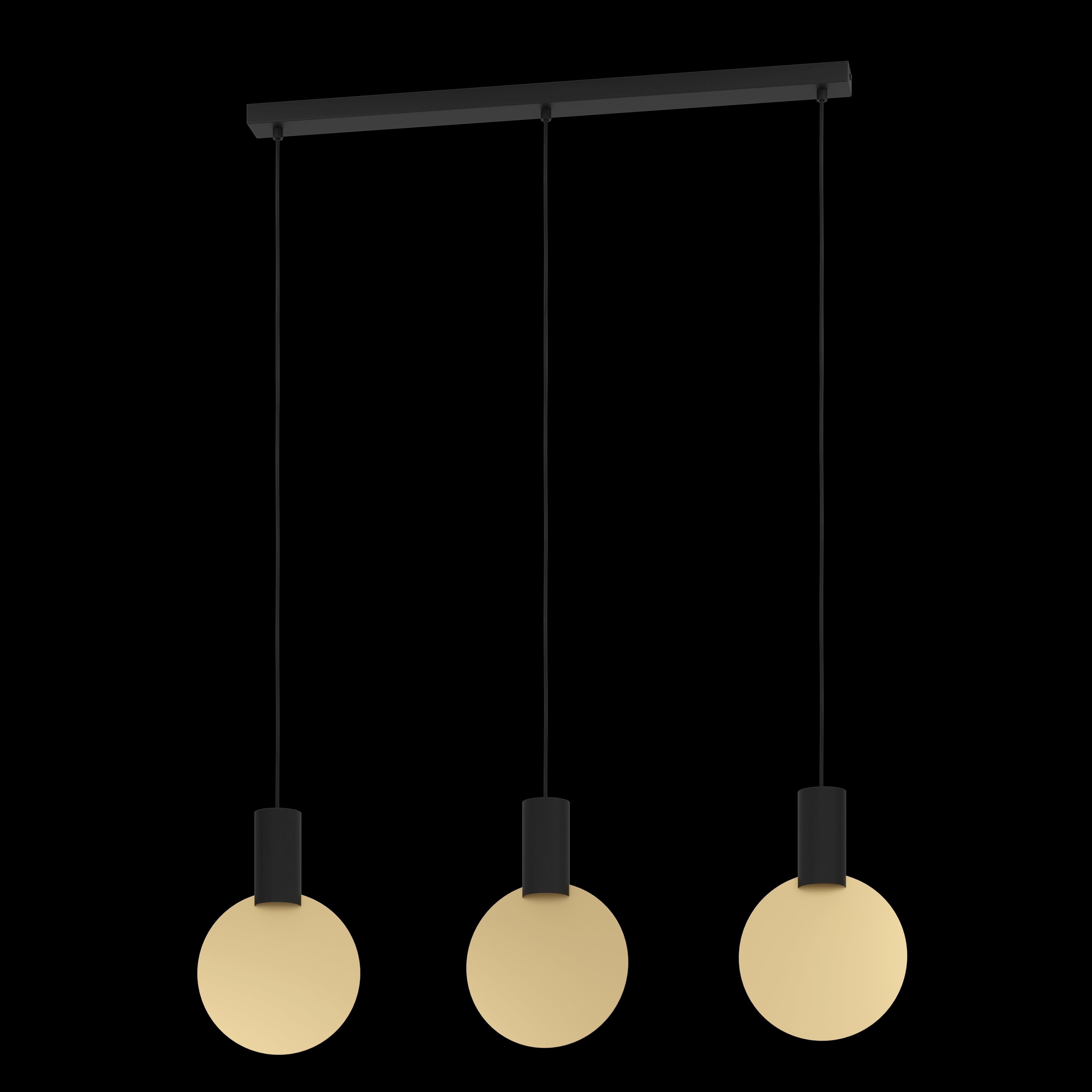 eglo sarona 3 light black gold metal ceiling pendant kitchen lighting