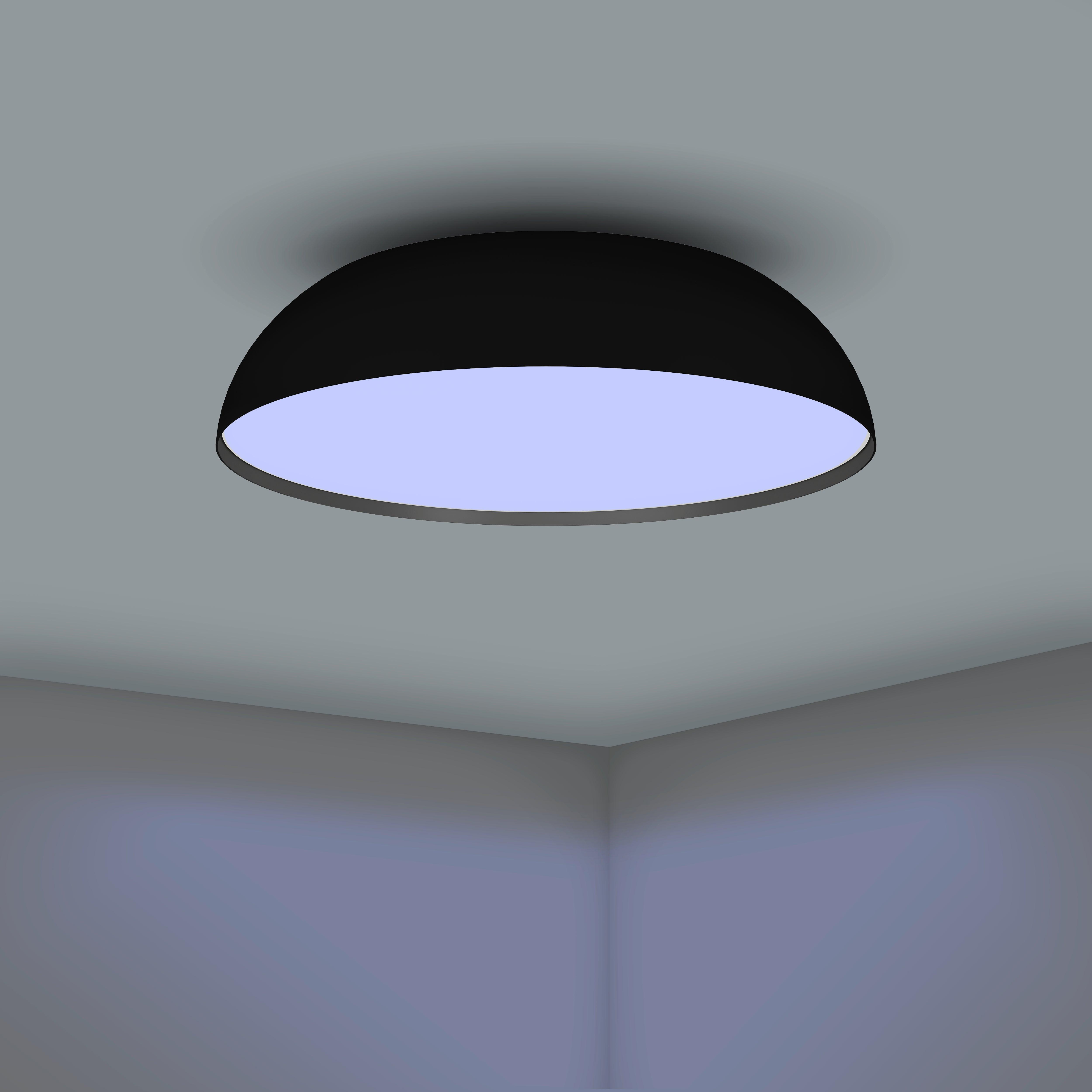 eglo connect tollos z smart led round black ceiling flush 55cm living room image