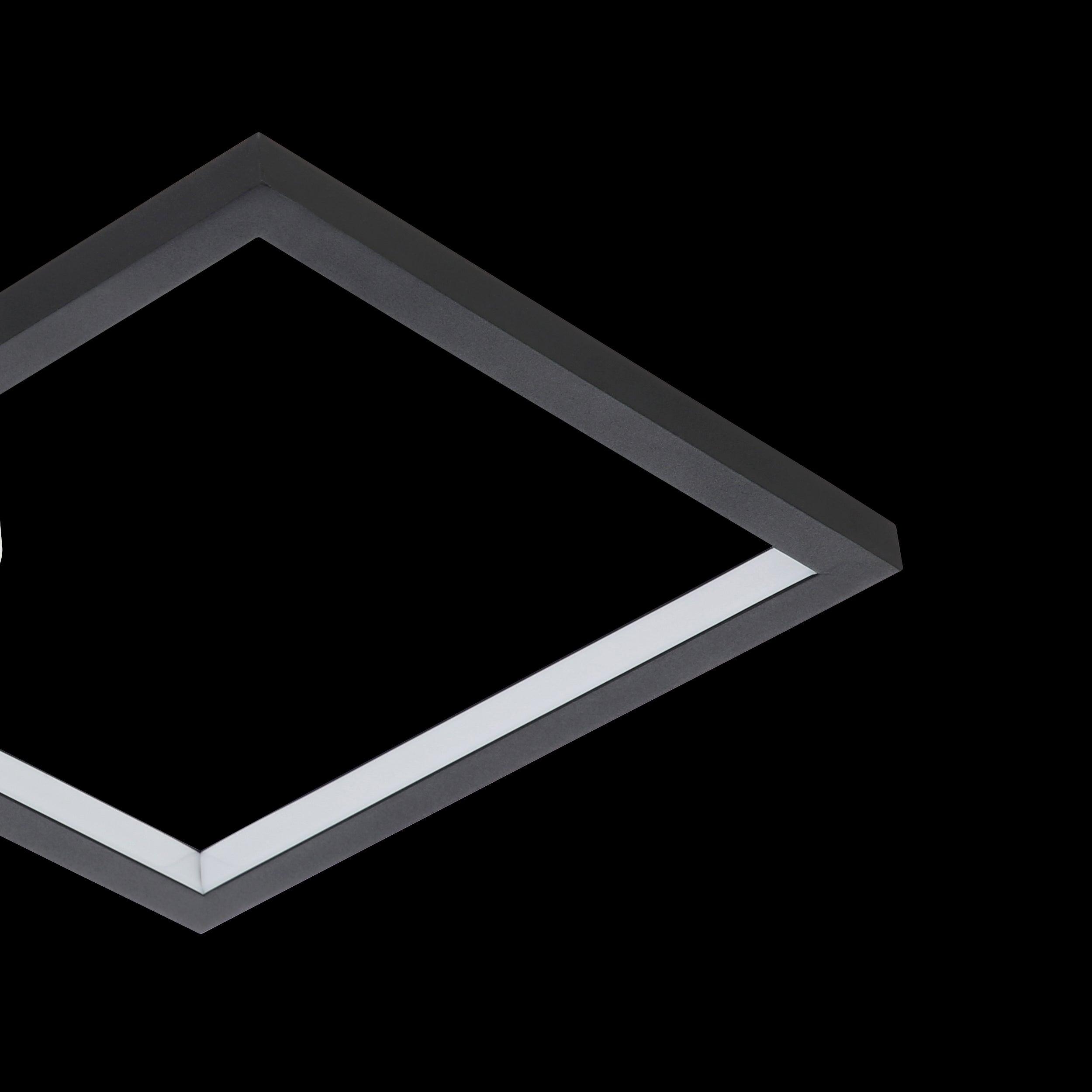 eglo gafares led square black white ceiling flush remote controlled Kitchen Lighting Close Up