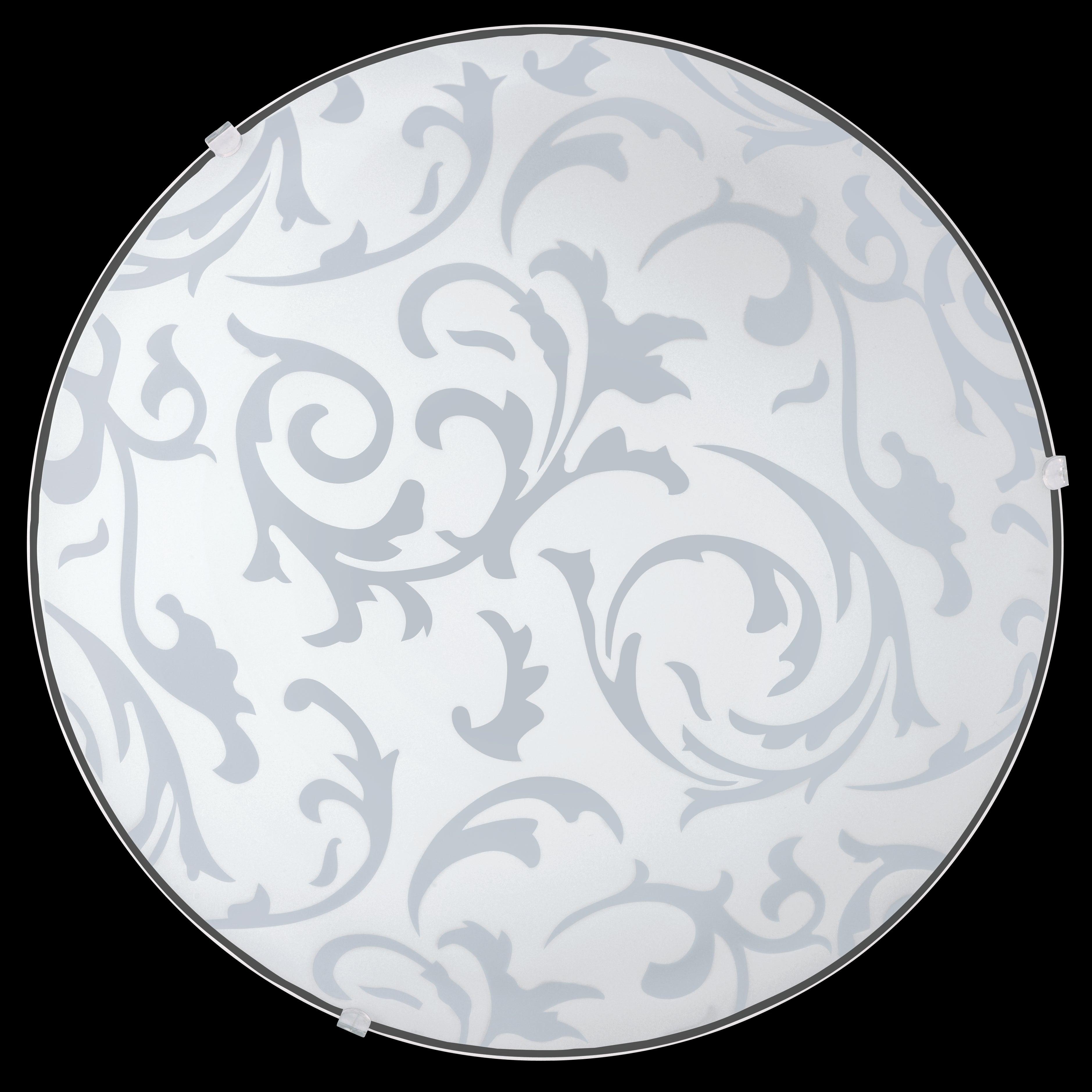 eglo scalea 1 floral design satin glass flush ceiling light living room image