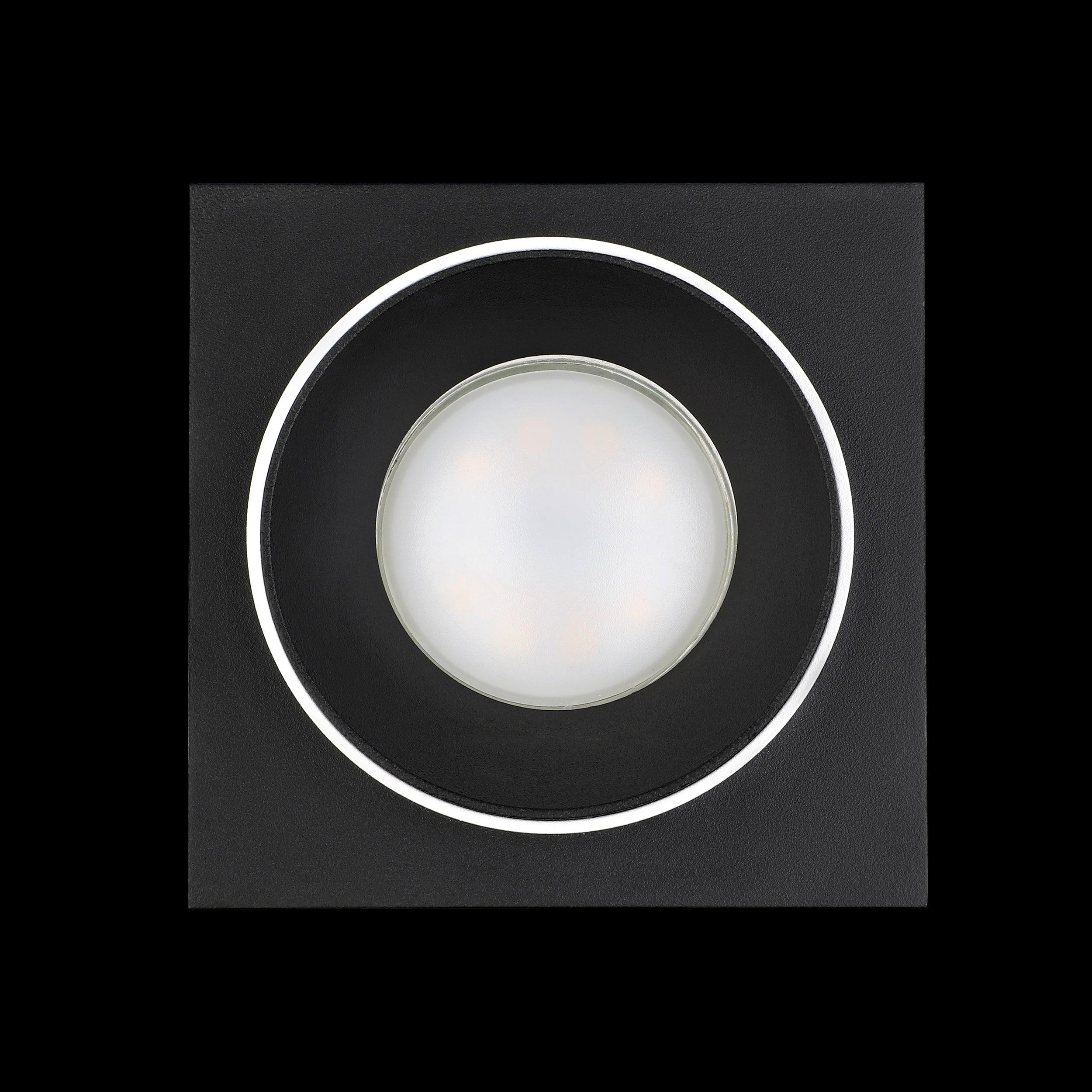 eglo carosso black white square recessed ceiling spotlight living room image