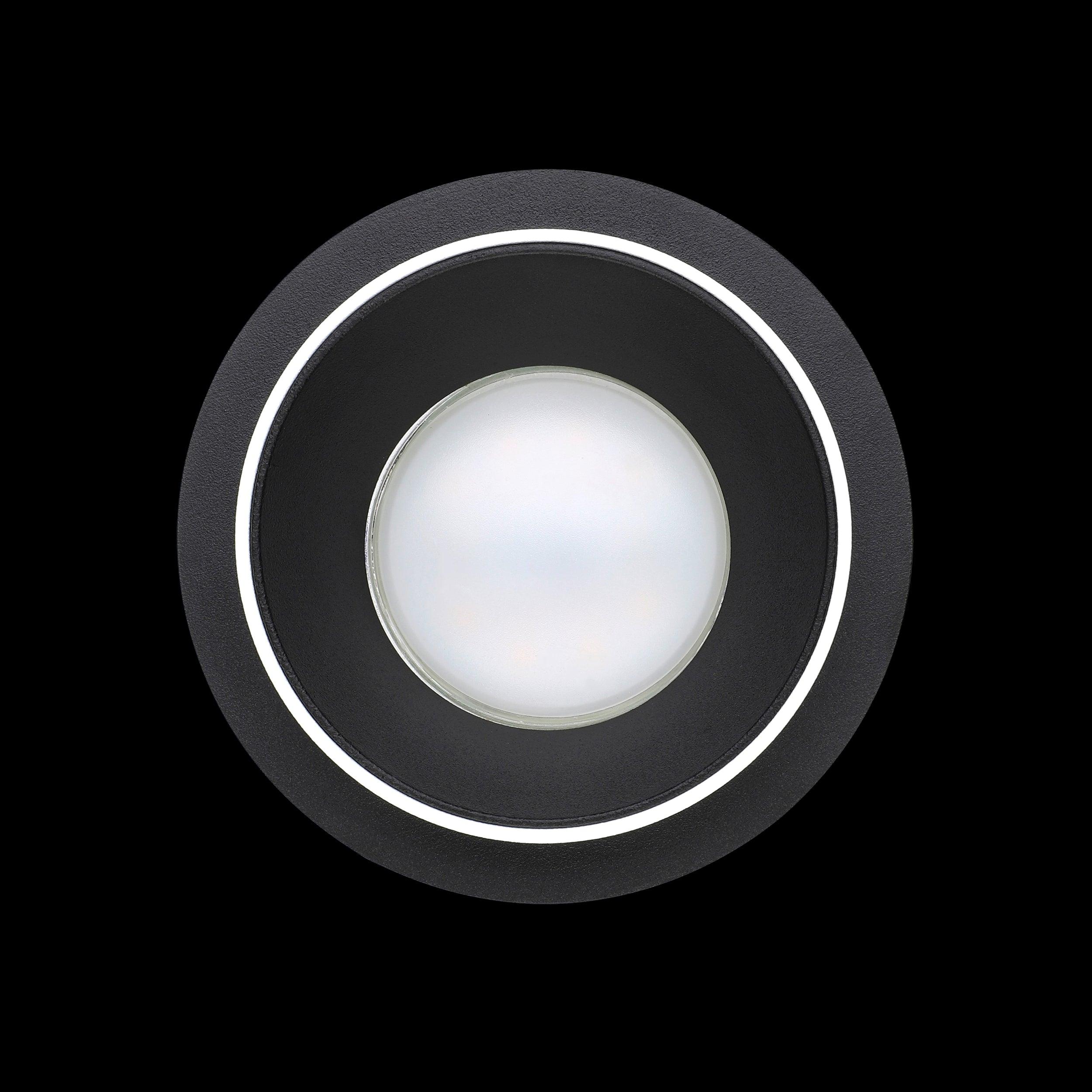 eglo carosso round black white recessed ceiling spot light living room image