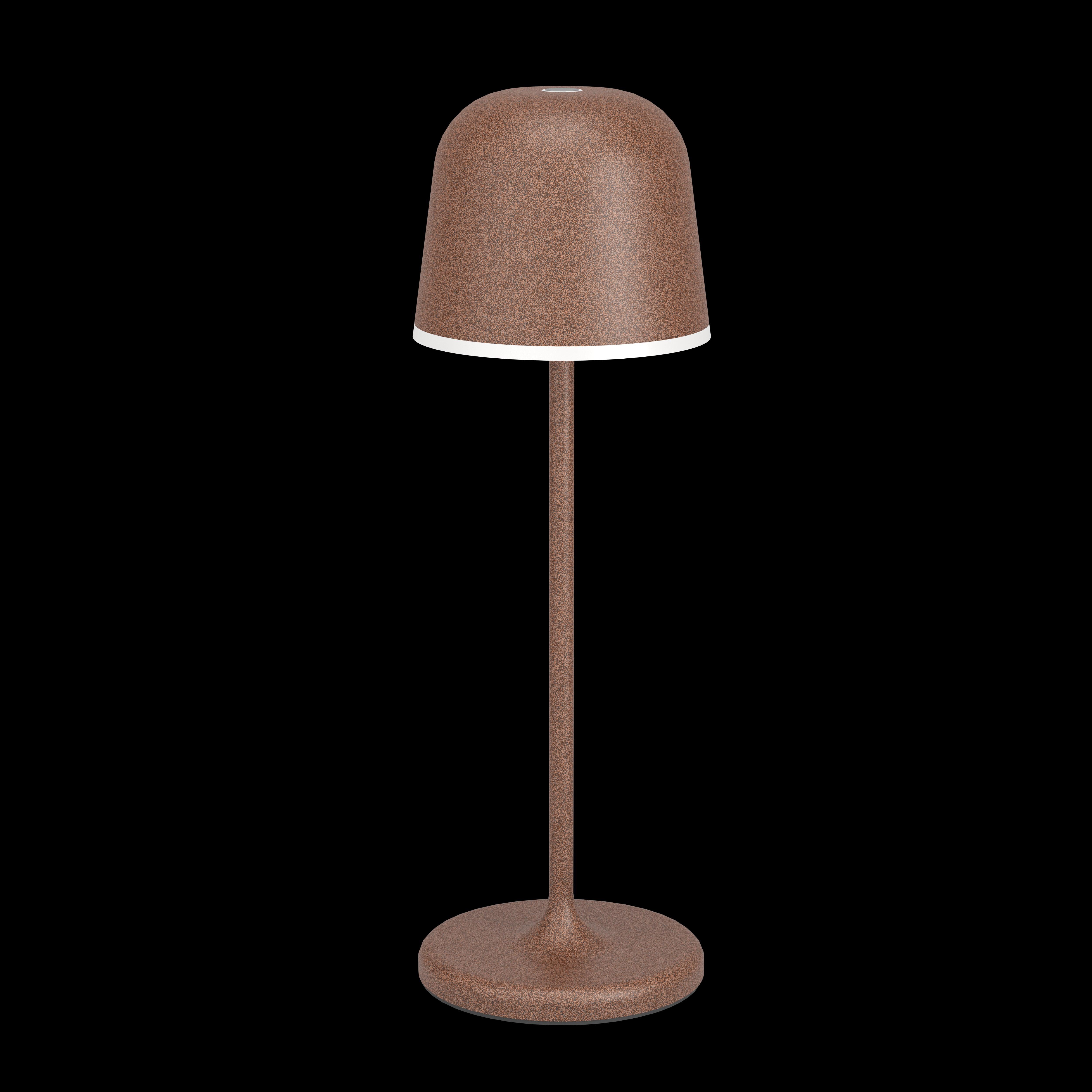 eglo mannera rust brown cordless led outdoor table lamp kitchen lighting