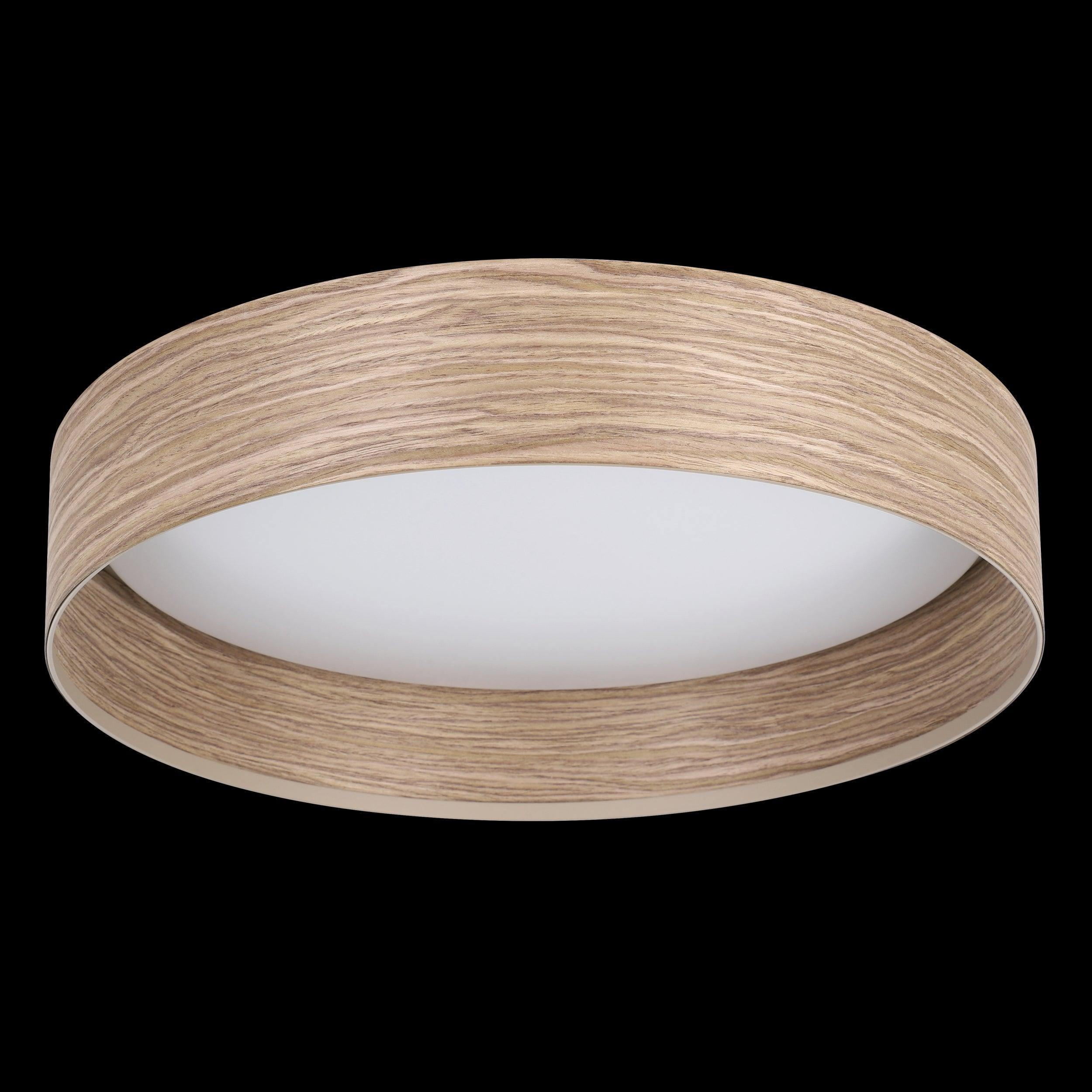 eglo luppineria sandy white wood flush ceiling light 38cm living room image