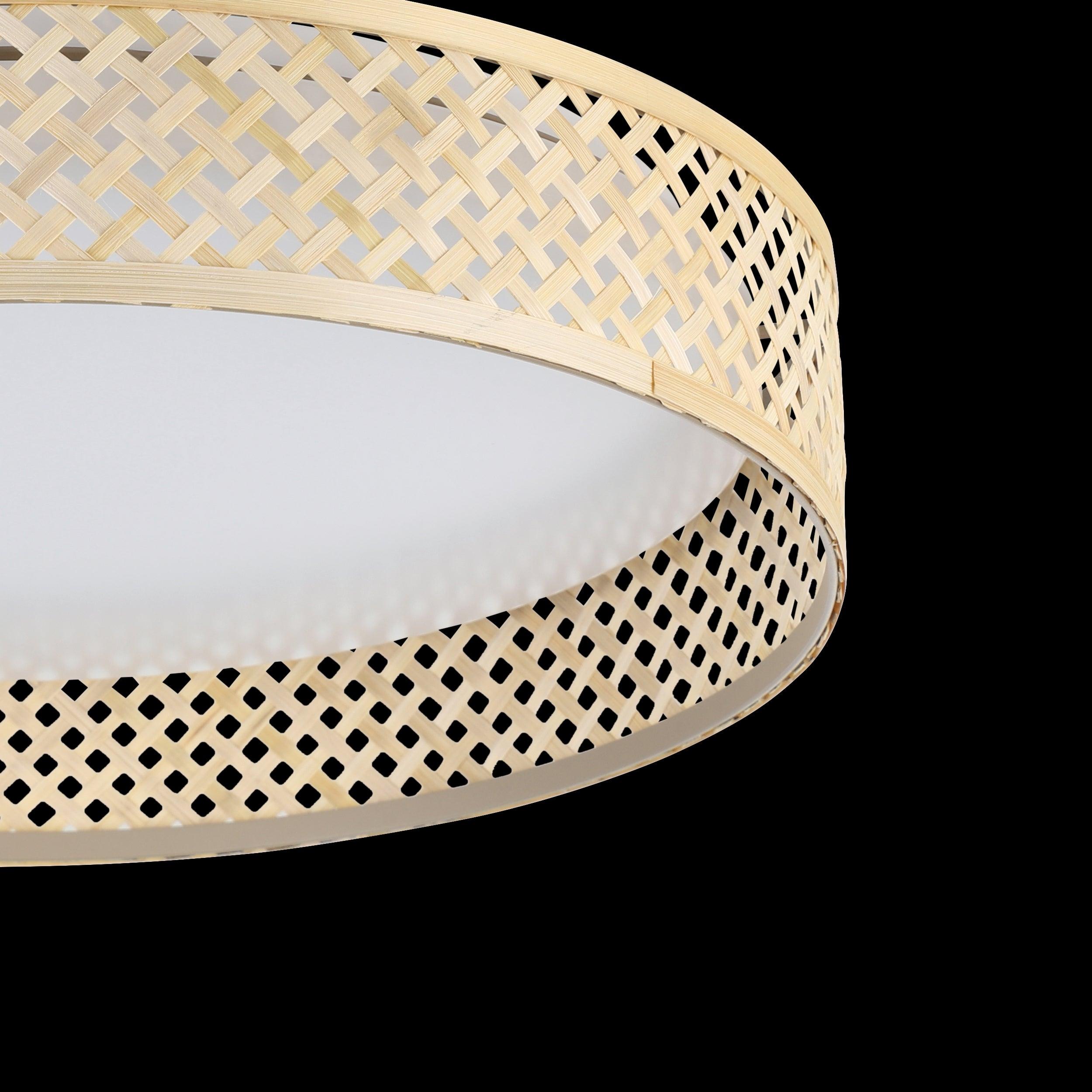 eglo luppineria wicker effect wooden ceiling flush kitchen lighting