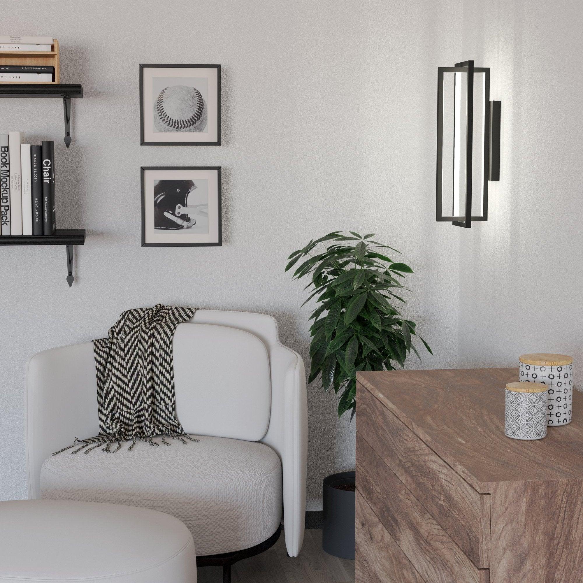 eglo siberia black led wall light