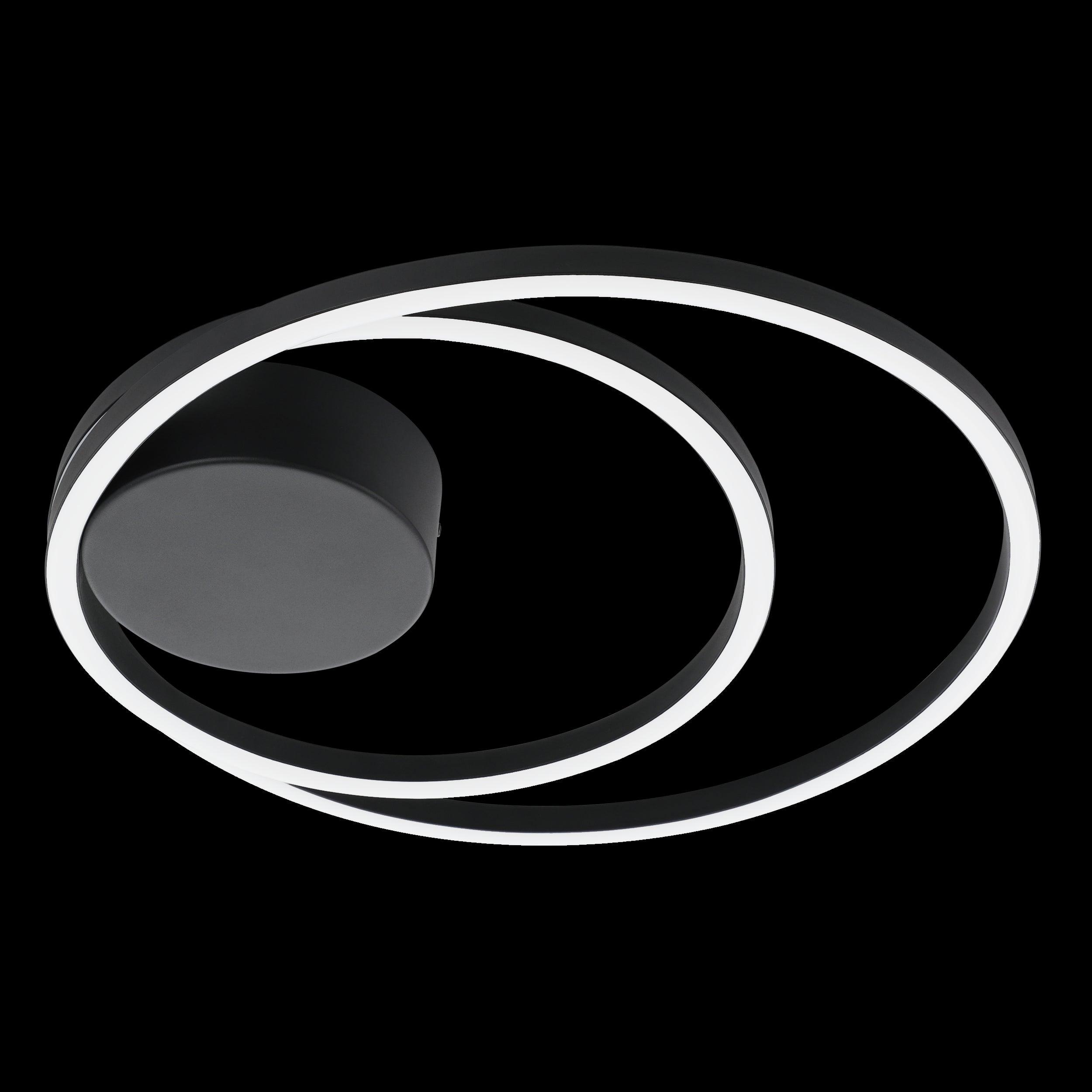 eglo ruotale led modern black ceiling flush living room image