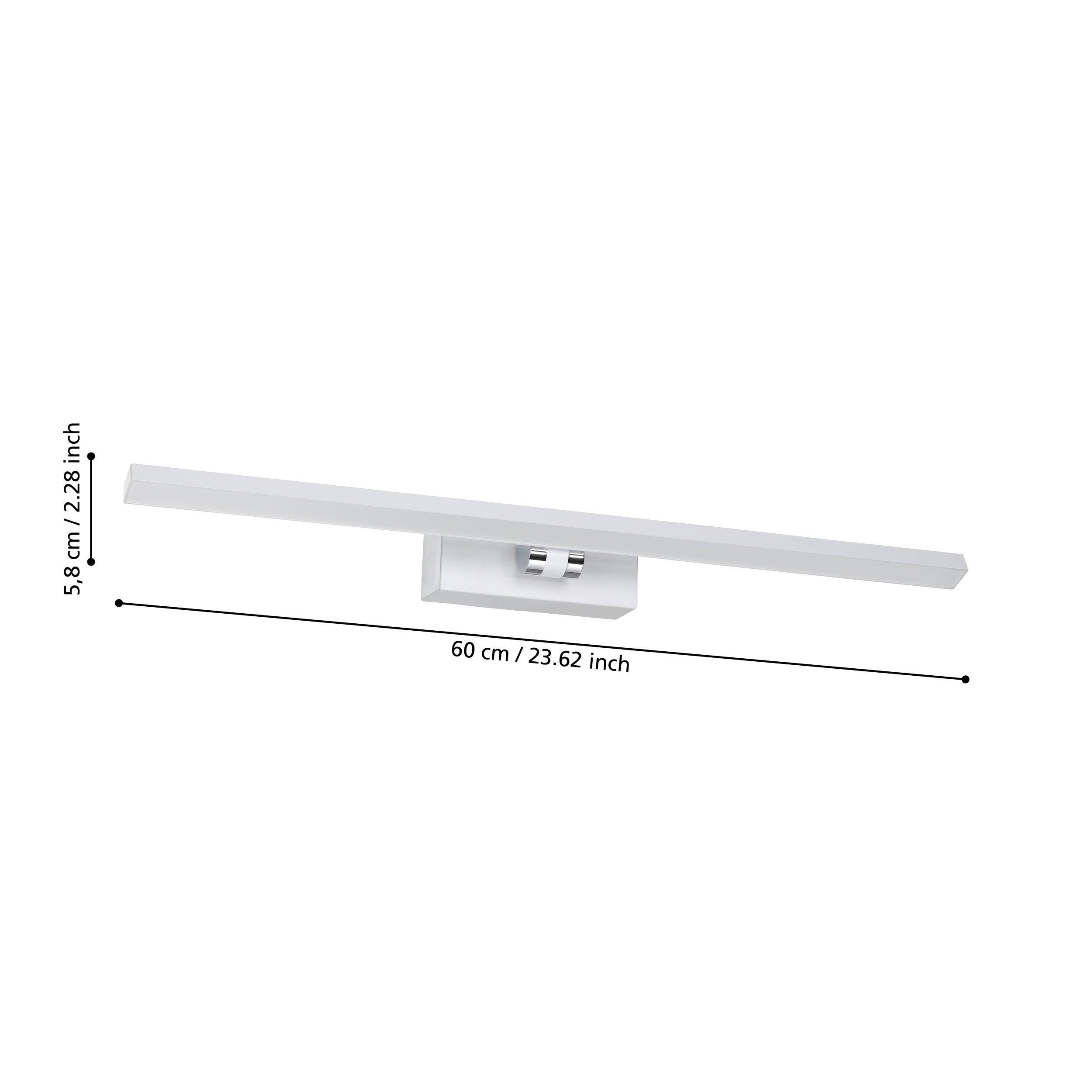 eglo verdello ip44 white led bathroom wall mirror light 60cm kitchen lighting