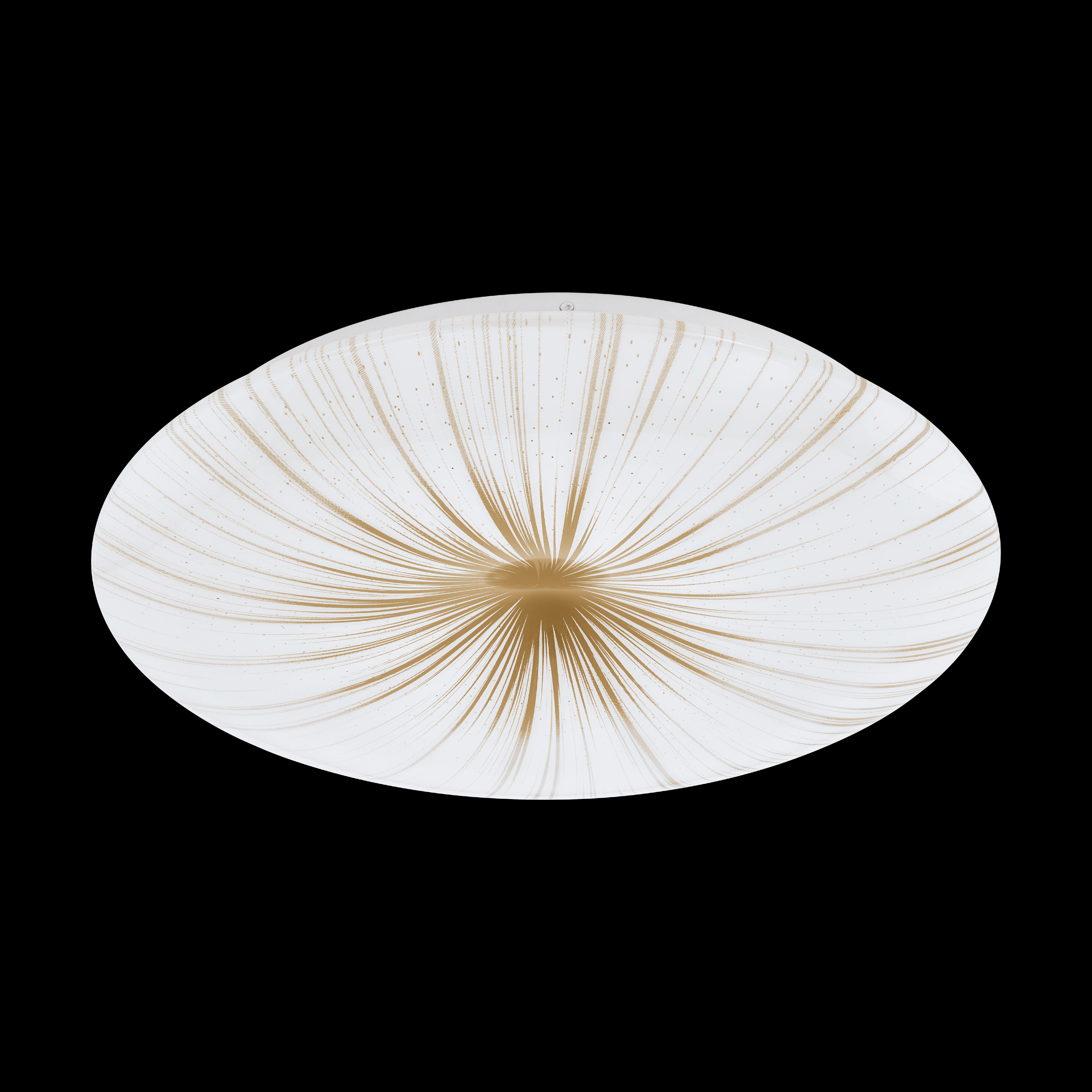 eglo nieves 1 white gold round flush 41cm living room image