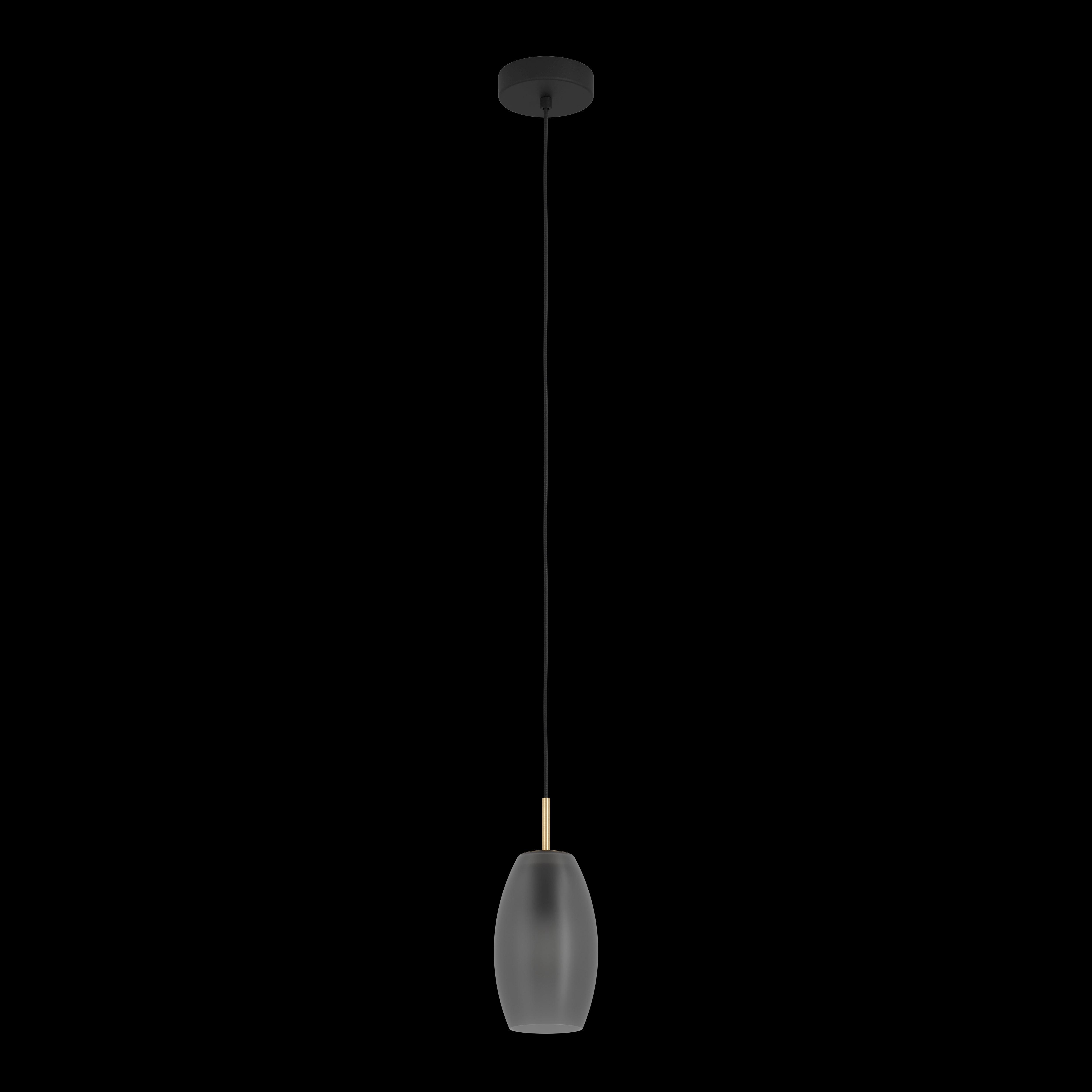 eglo batista grey satin glass brass pendant living room image