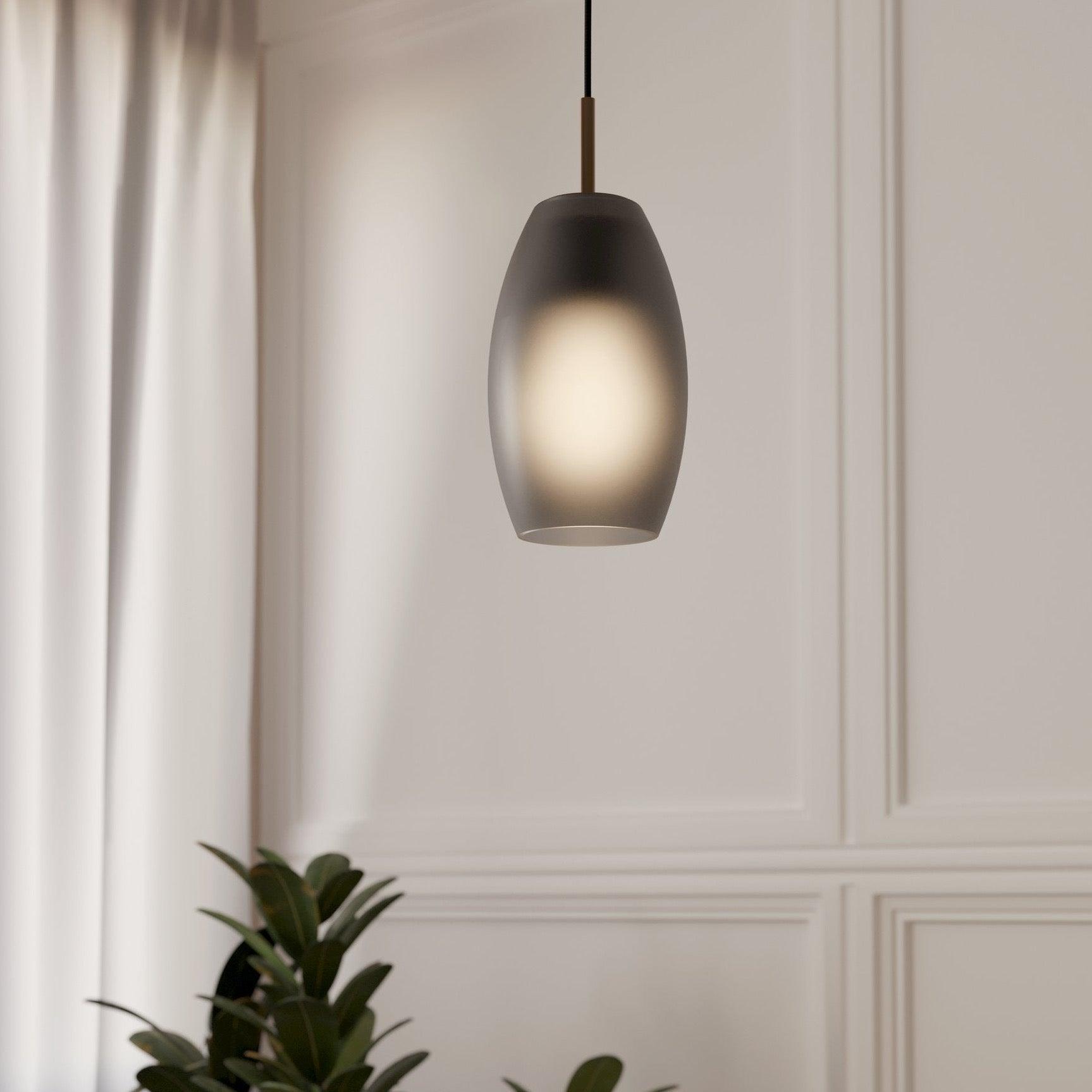 eglo batista grey satin glass brass pendant