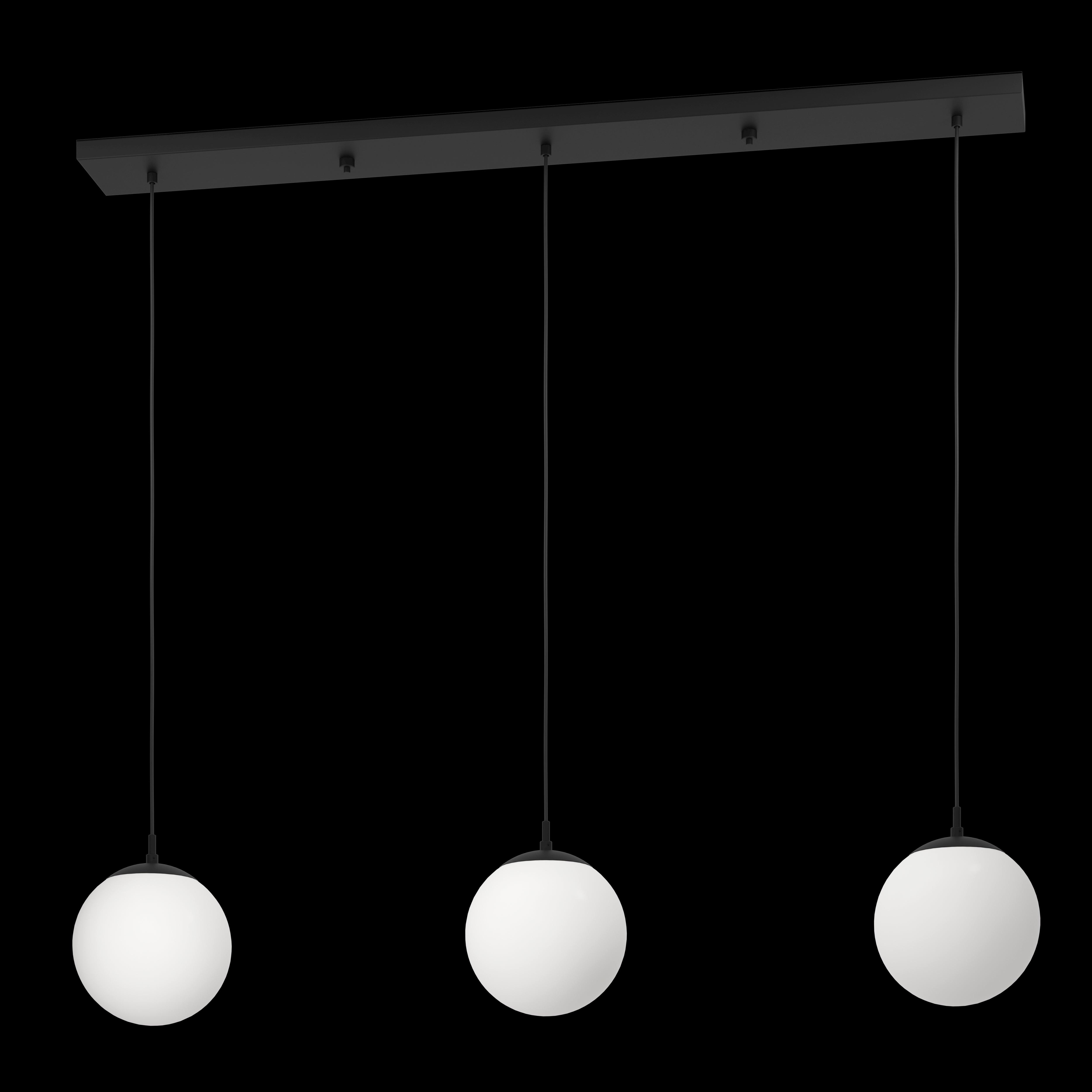 eglo rondo 3 3 light opal glass sphere ceiling pendant living room image