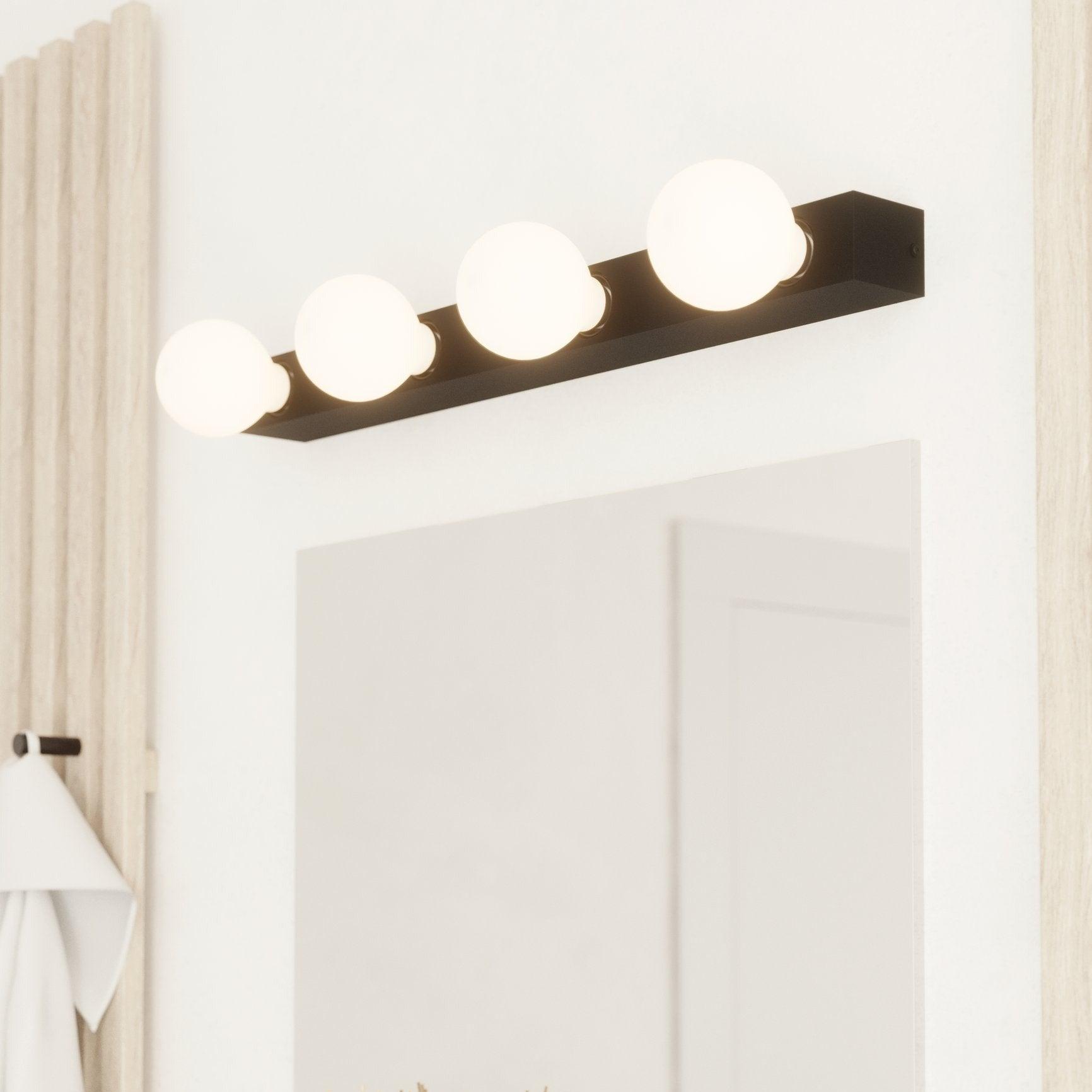 eglo guanal black 4 light wall light