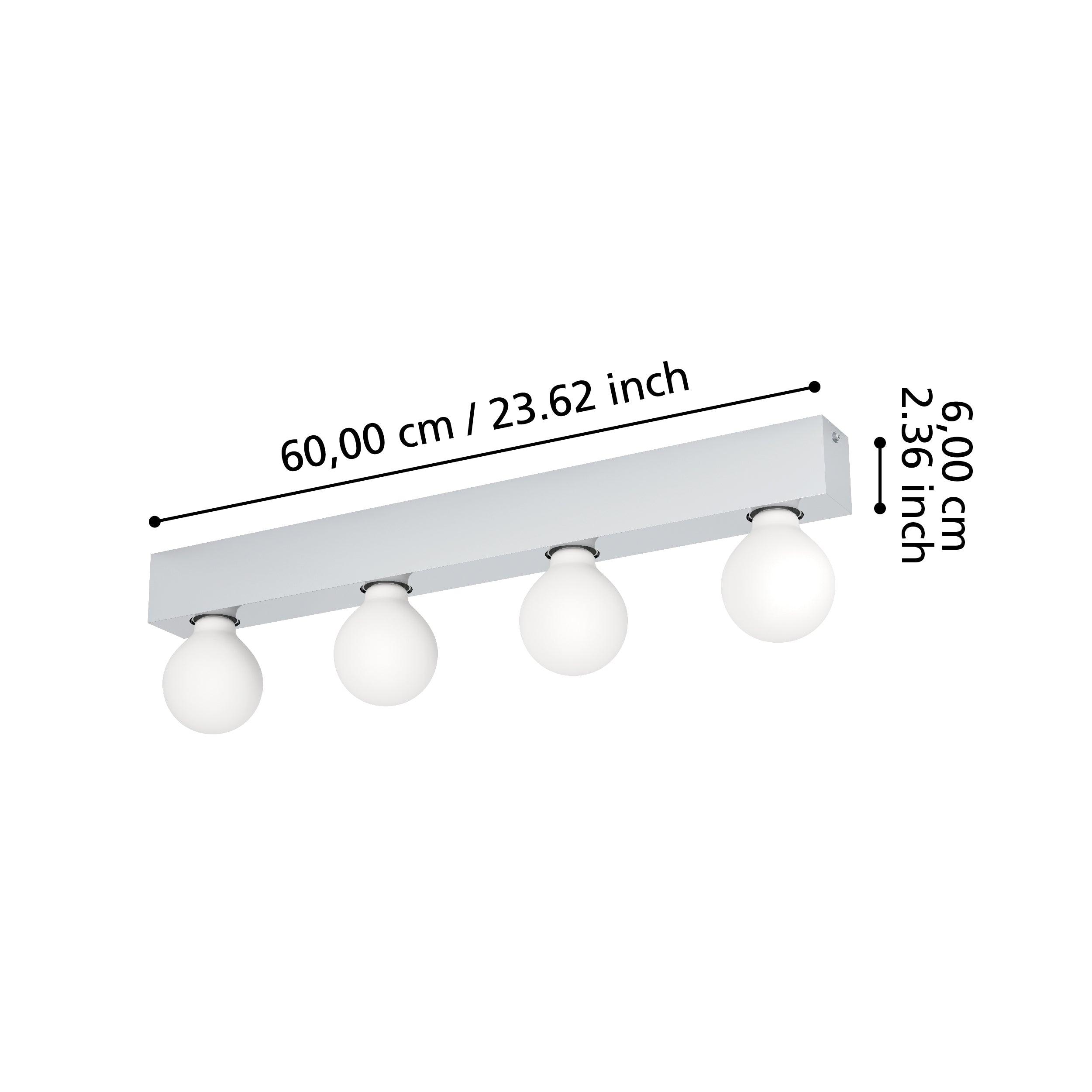 eglo guanal chrome 4 light wall light kitchen lighting