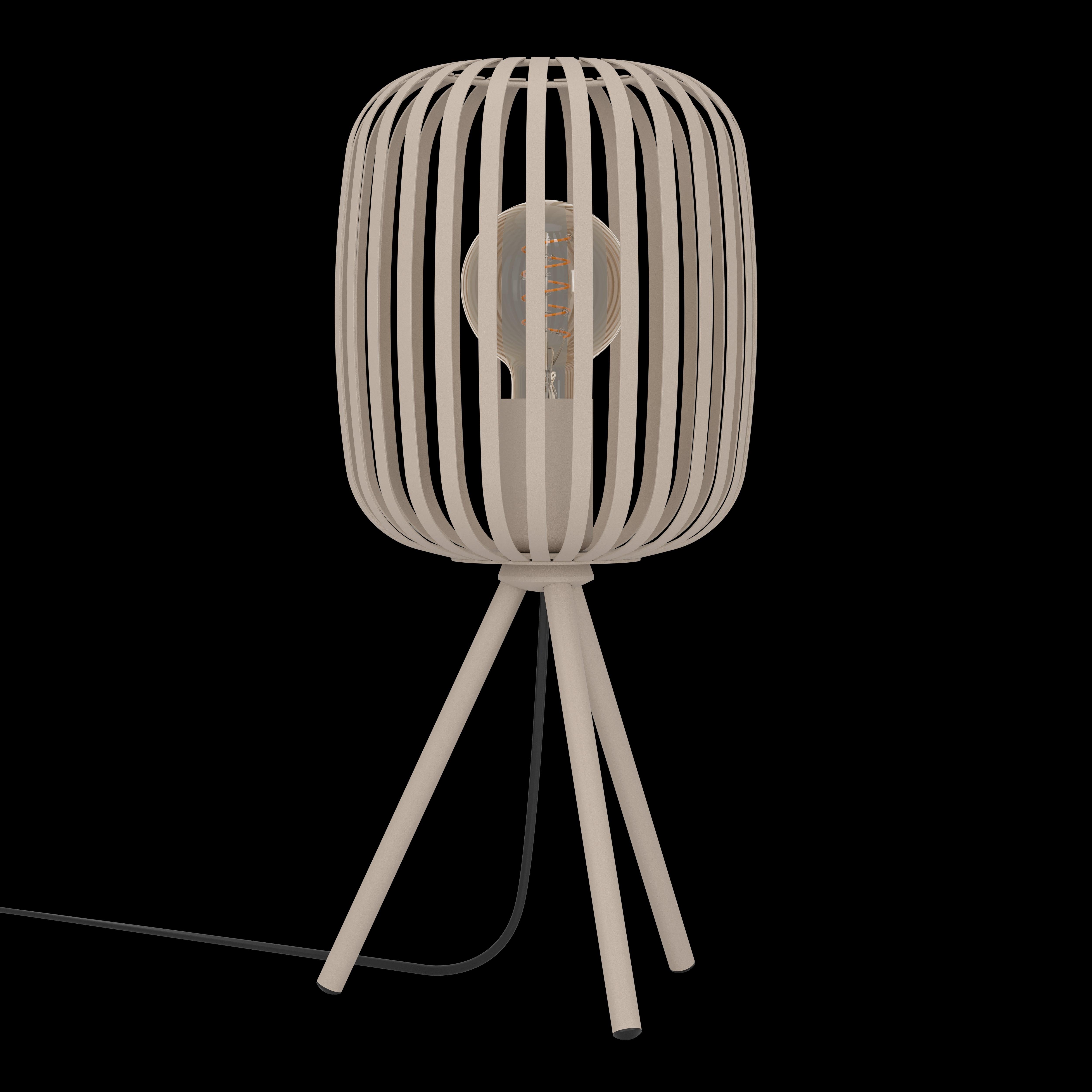 eglo romazzina sand metal caged tripod table lamp living room image