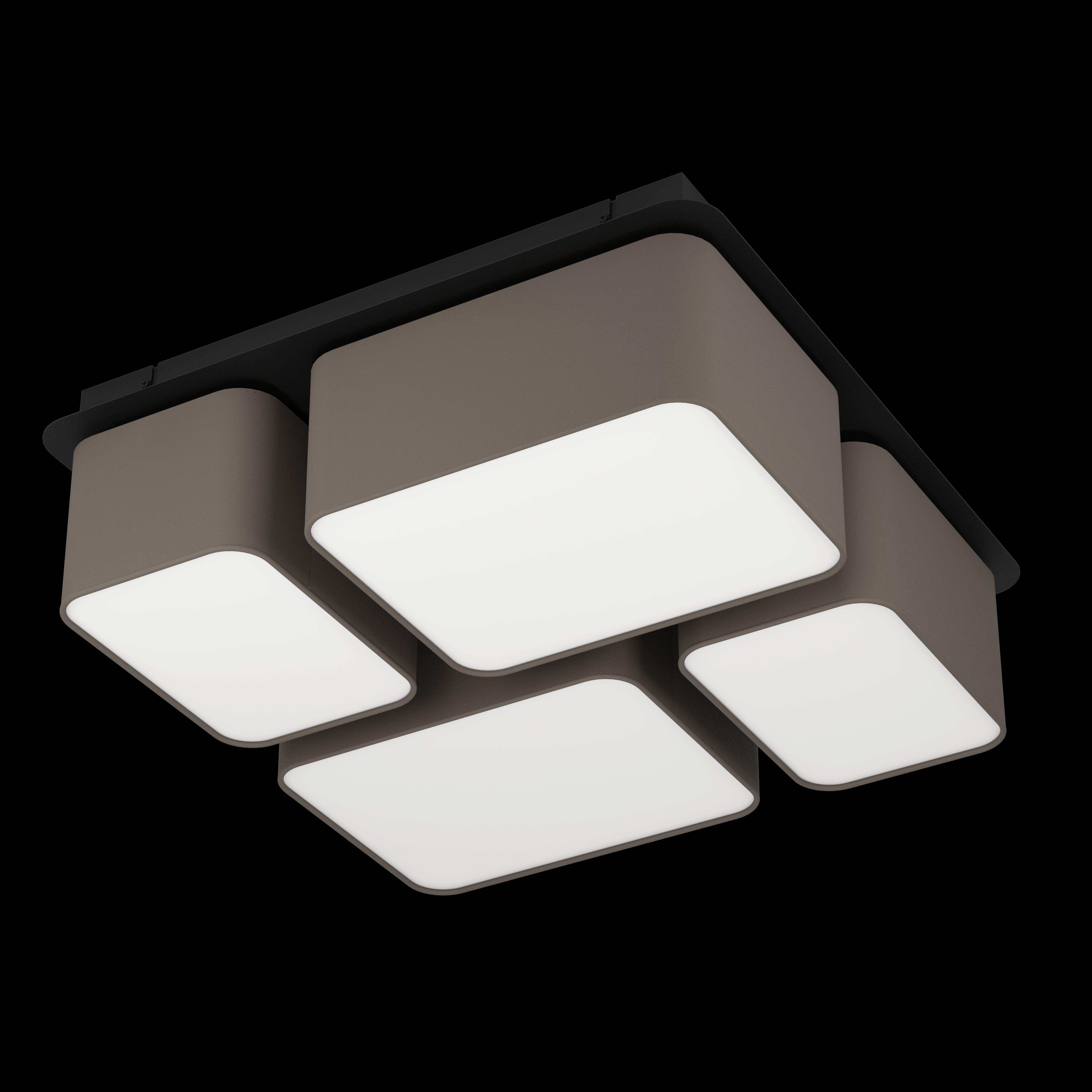 eglo mordazo black grey 4 light ceiling flush living room image