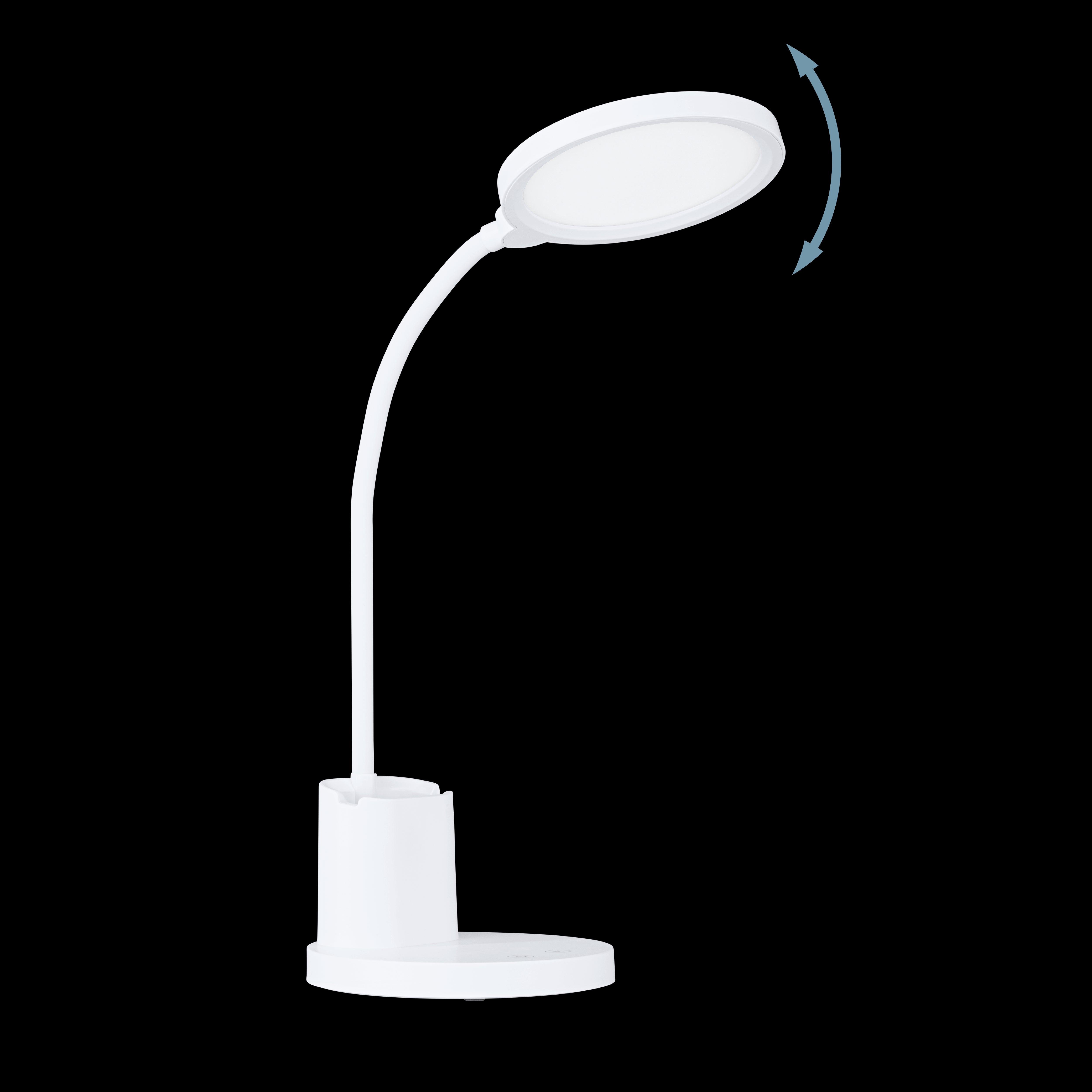 eglo brolini battery powered white led desk lamp living room image