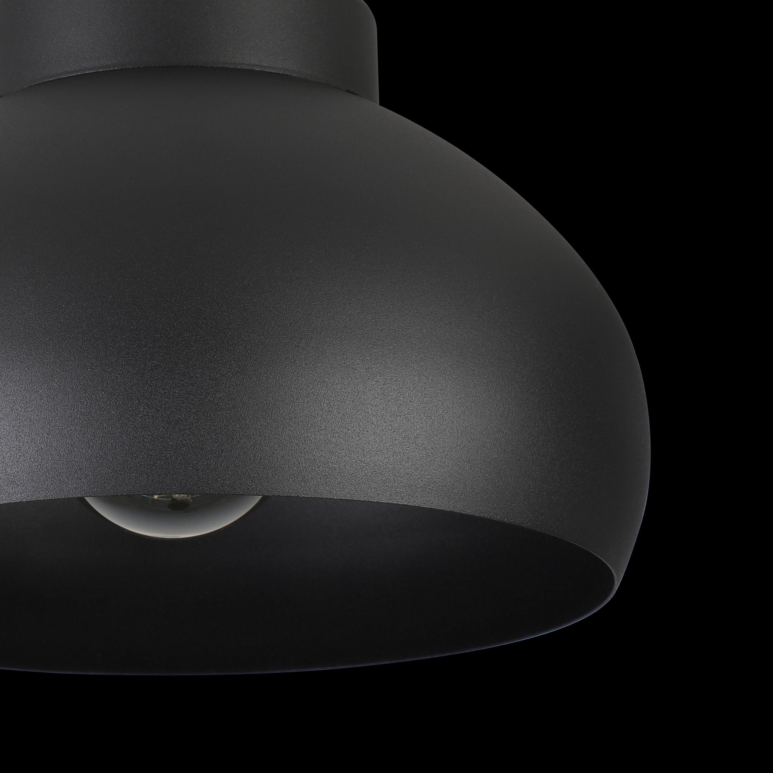 eglo mogano 2 black round metal flush ceiling light Kitchen Lighting Close Up