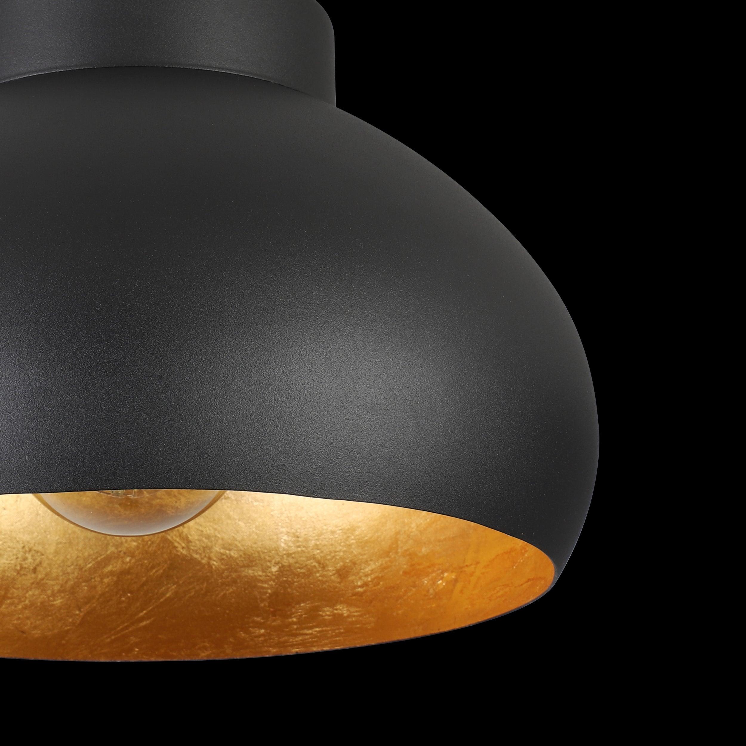 eglo mogano 2 black gold round metal flush ceiling light kitchen lighting