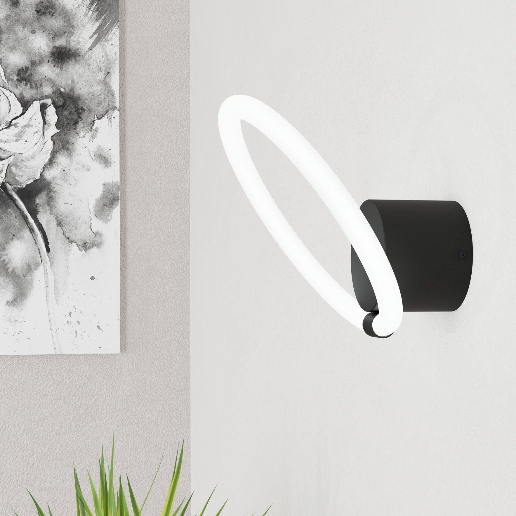 eglo caranacoa black led wall light