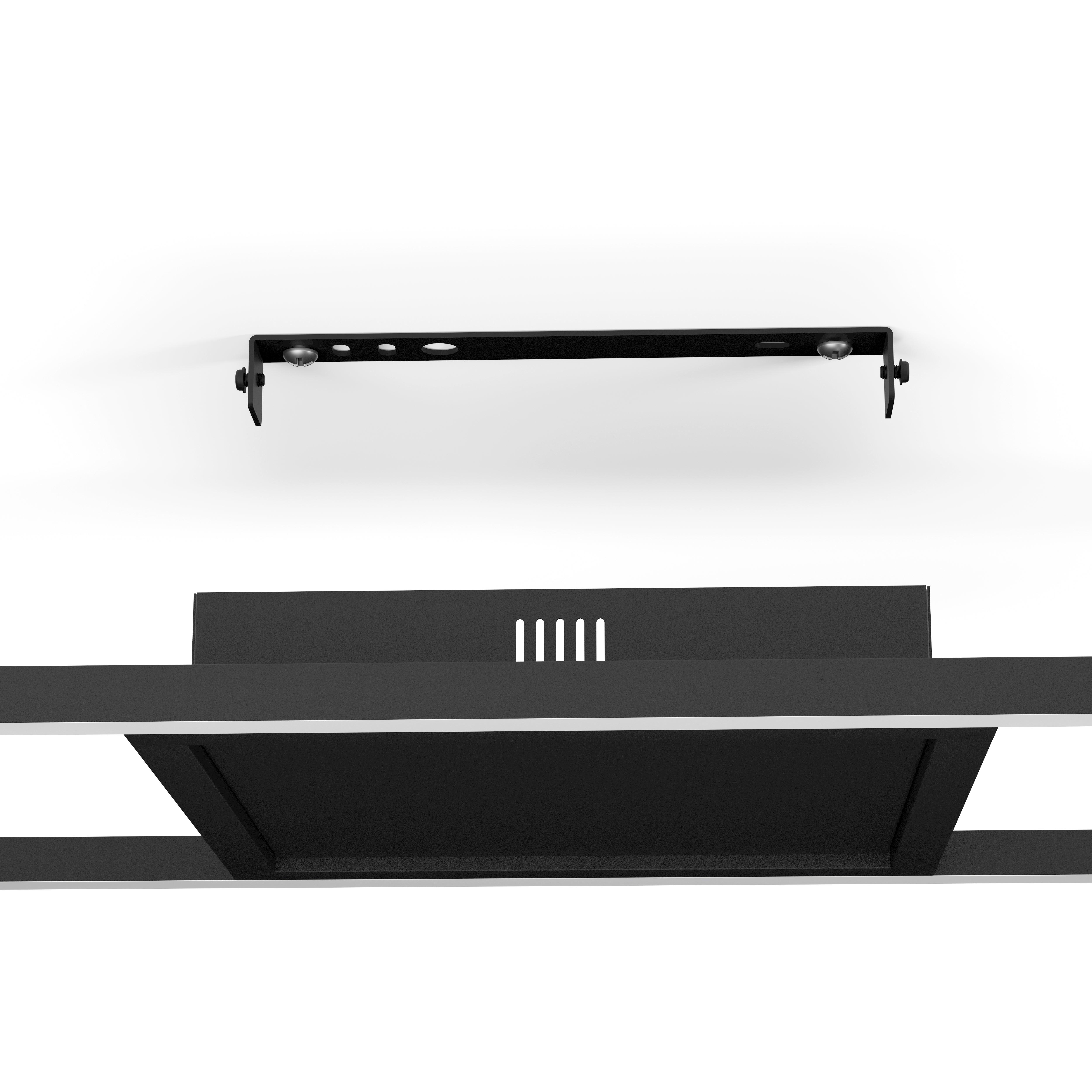 eglo connect calagrano z smart led black rectangular ceiling flush kitchen lighting