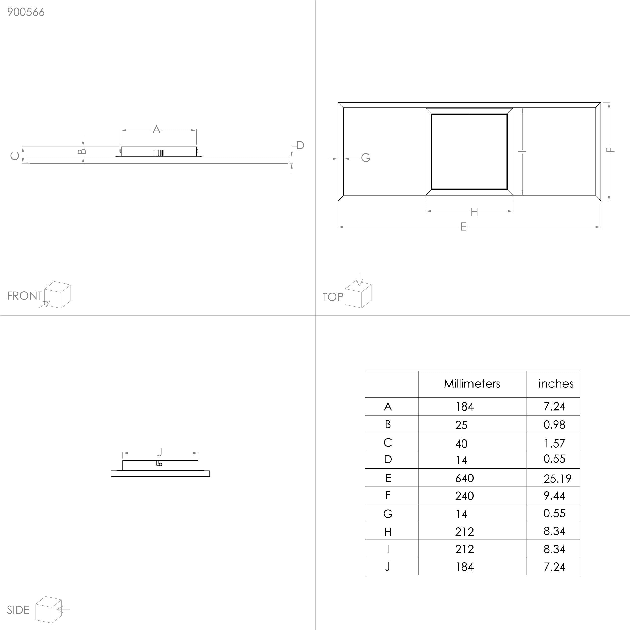 eglo connect calagrano z smart led black rectangular ceiling flush Kitchen Lighting Close Up