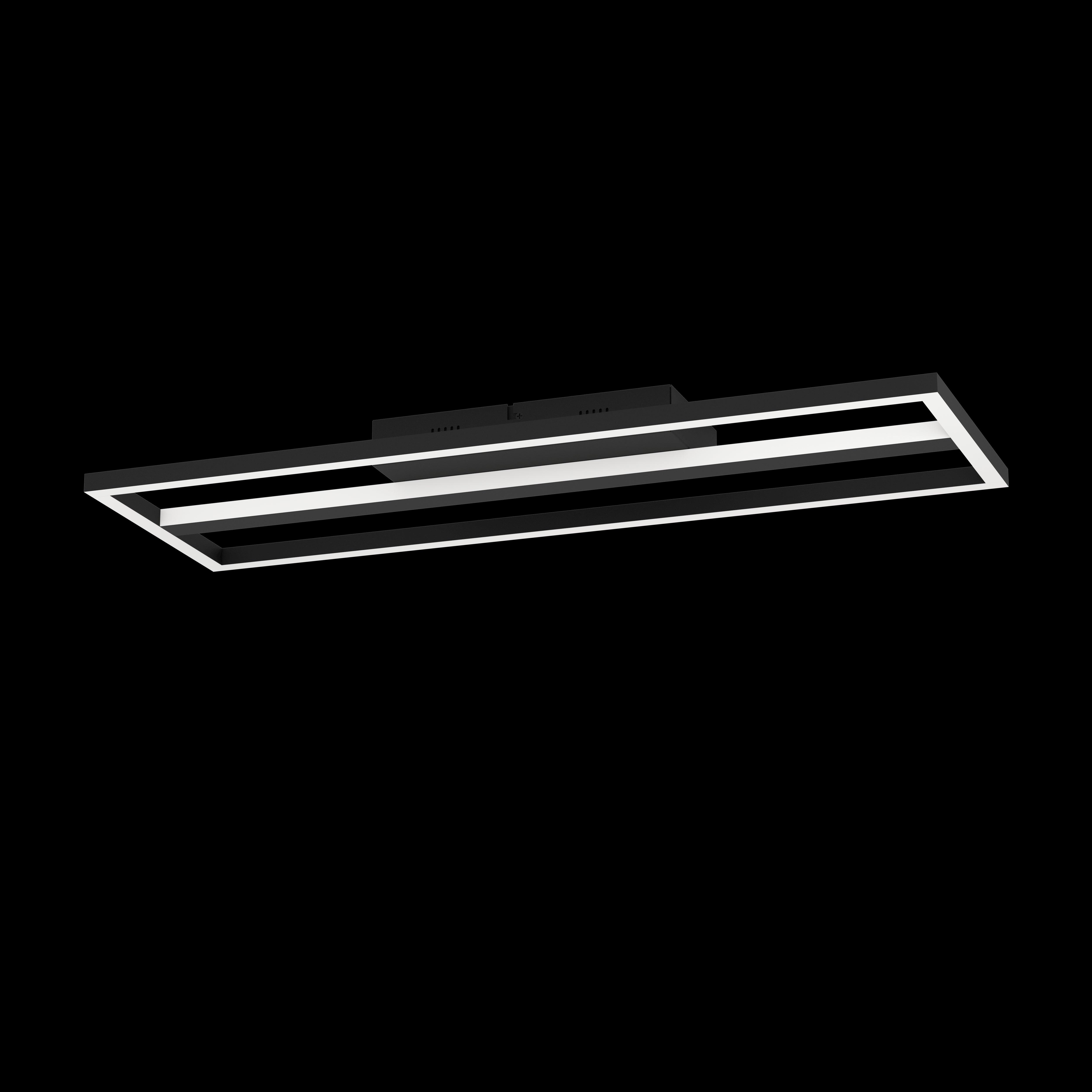 eglo connect calagrano z smart black rectangular led flush living room image