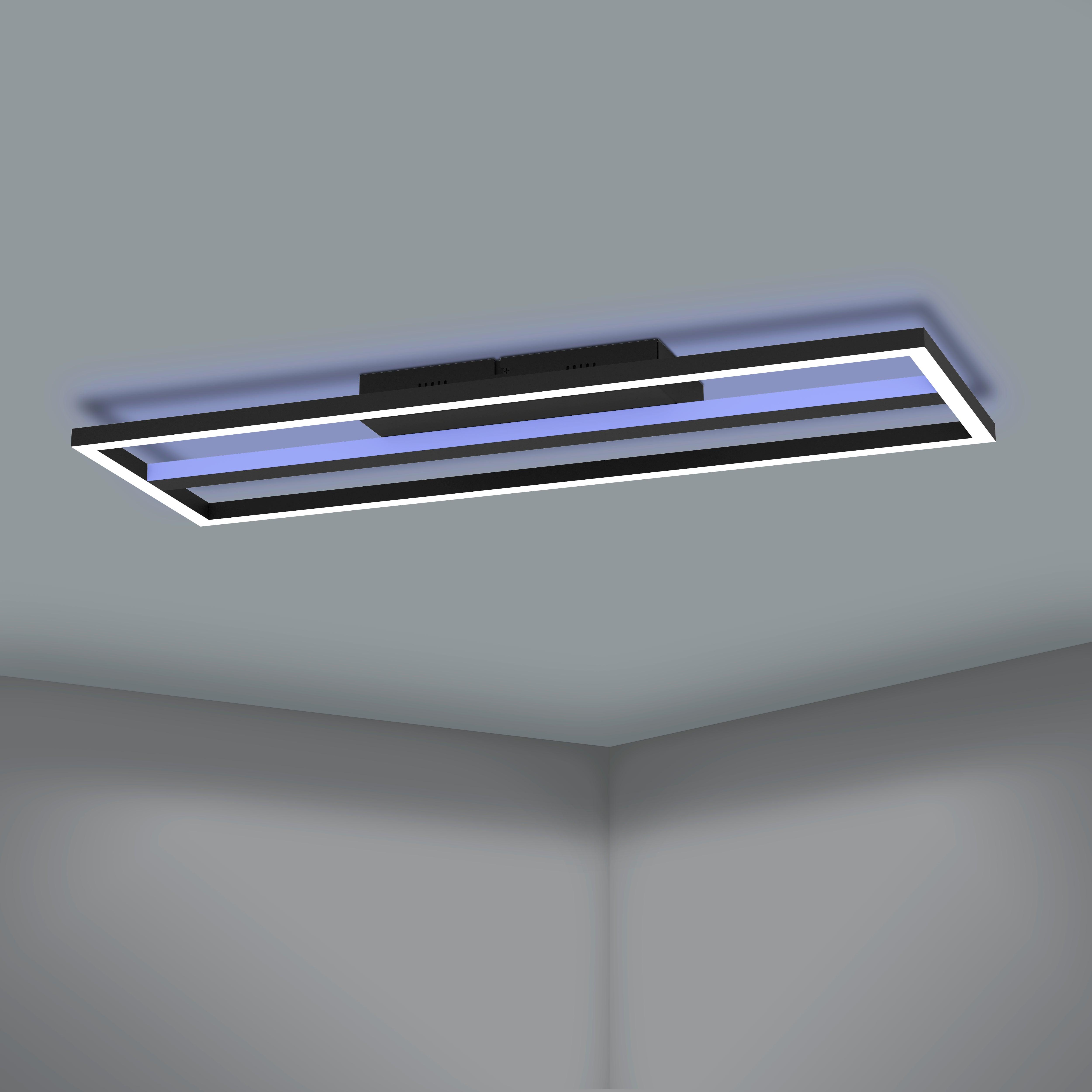 eglo connect calagrano z smart black rectangular led flush kitchen lighting