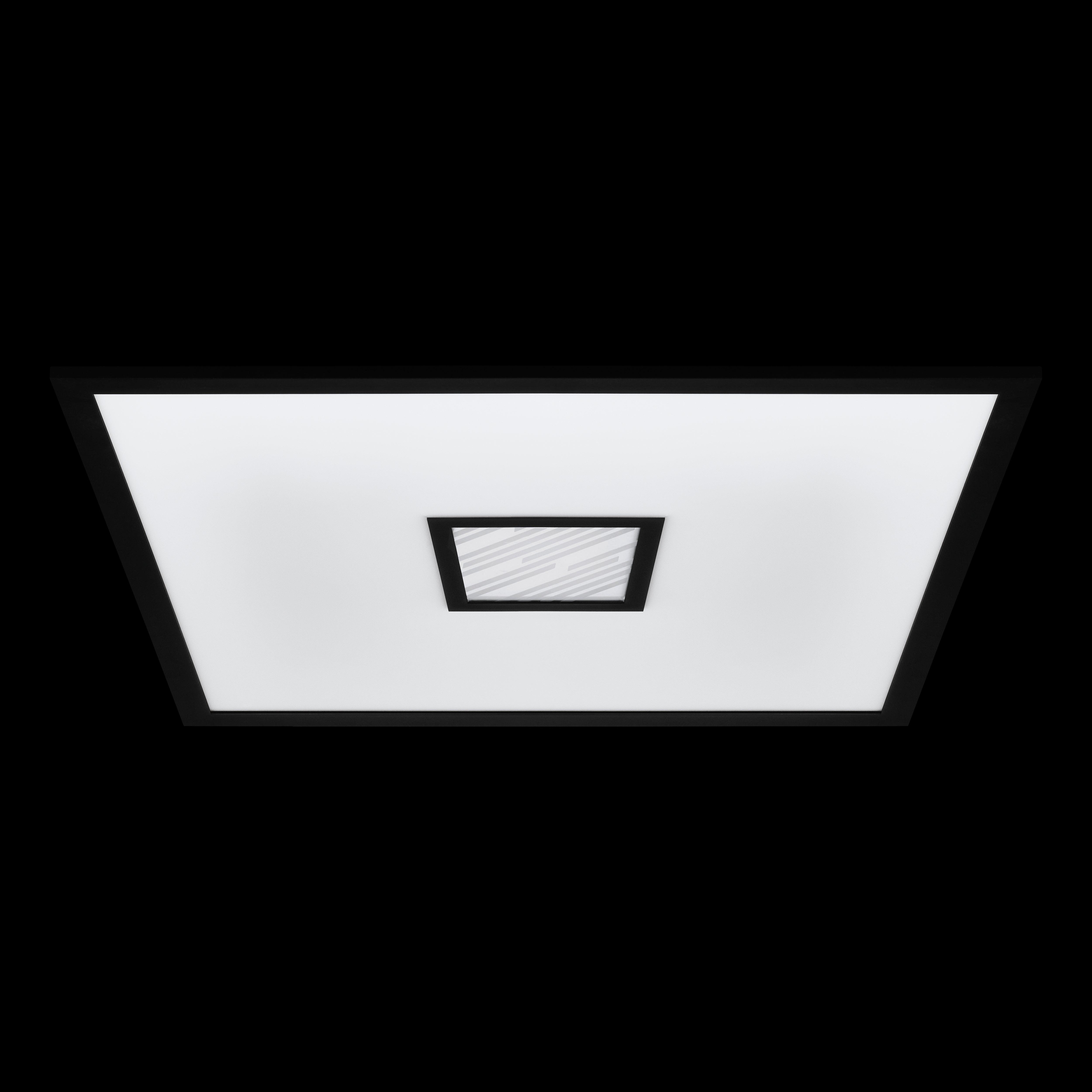 eglo bordonara black led square ceiling flush 59 5cm living room image