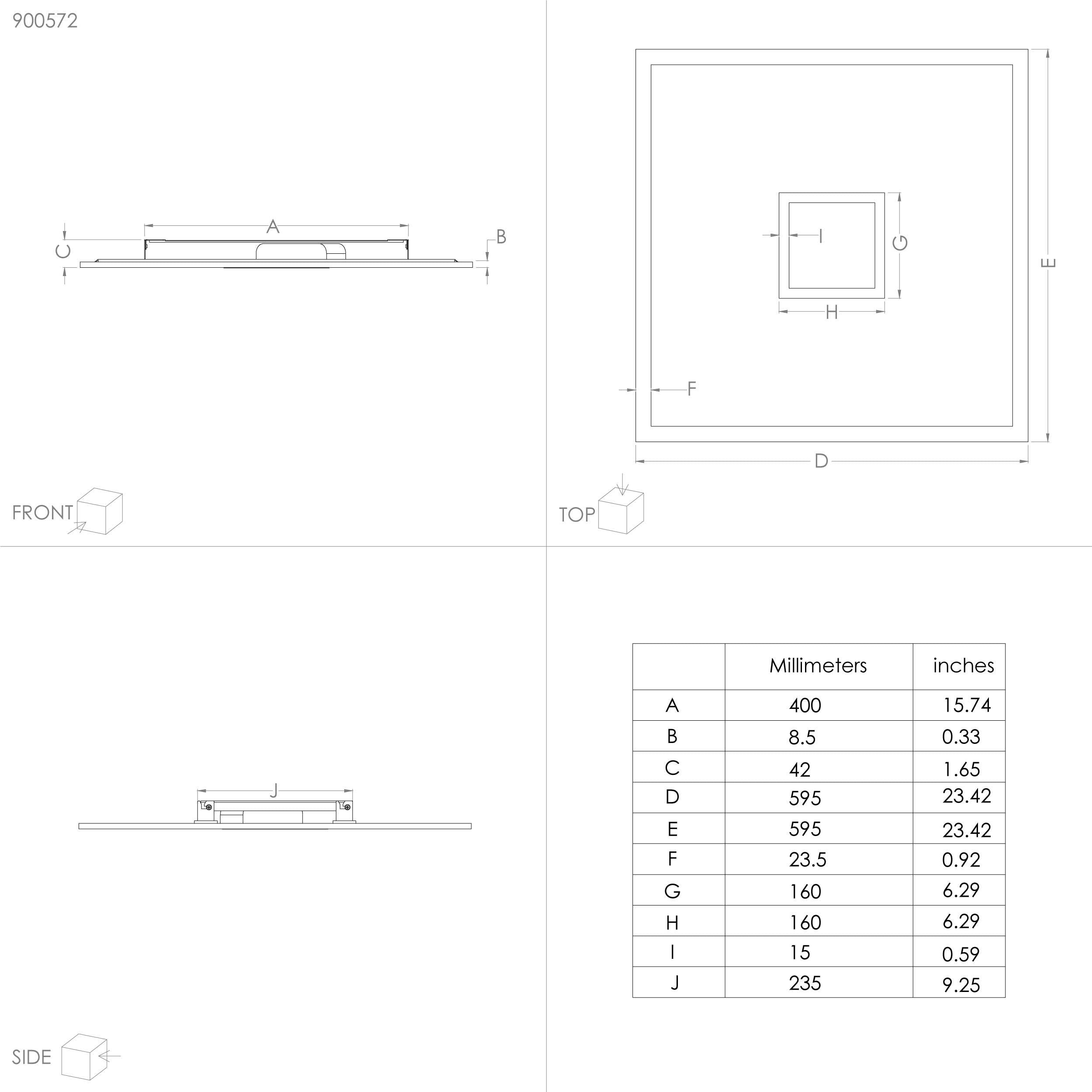eglo bordonara black led square ceiling flush 59 5cm Kitchen Lighting Close Up