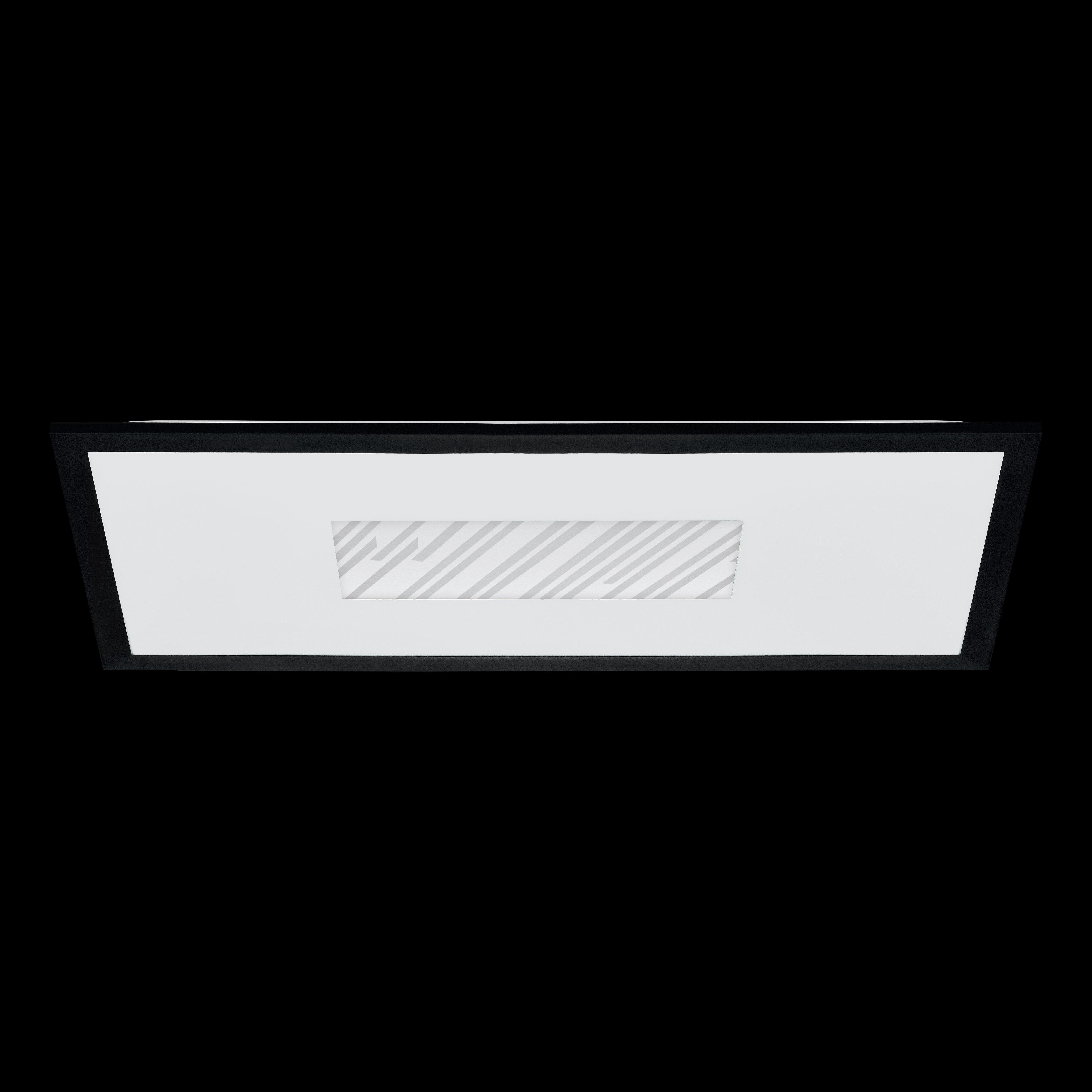 eglo bordonara black led rectangular ceiling flush light living room close up
