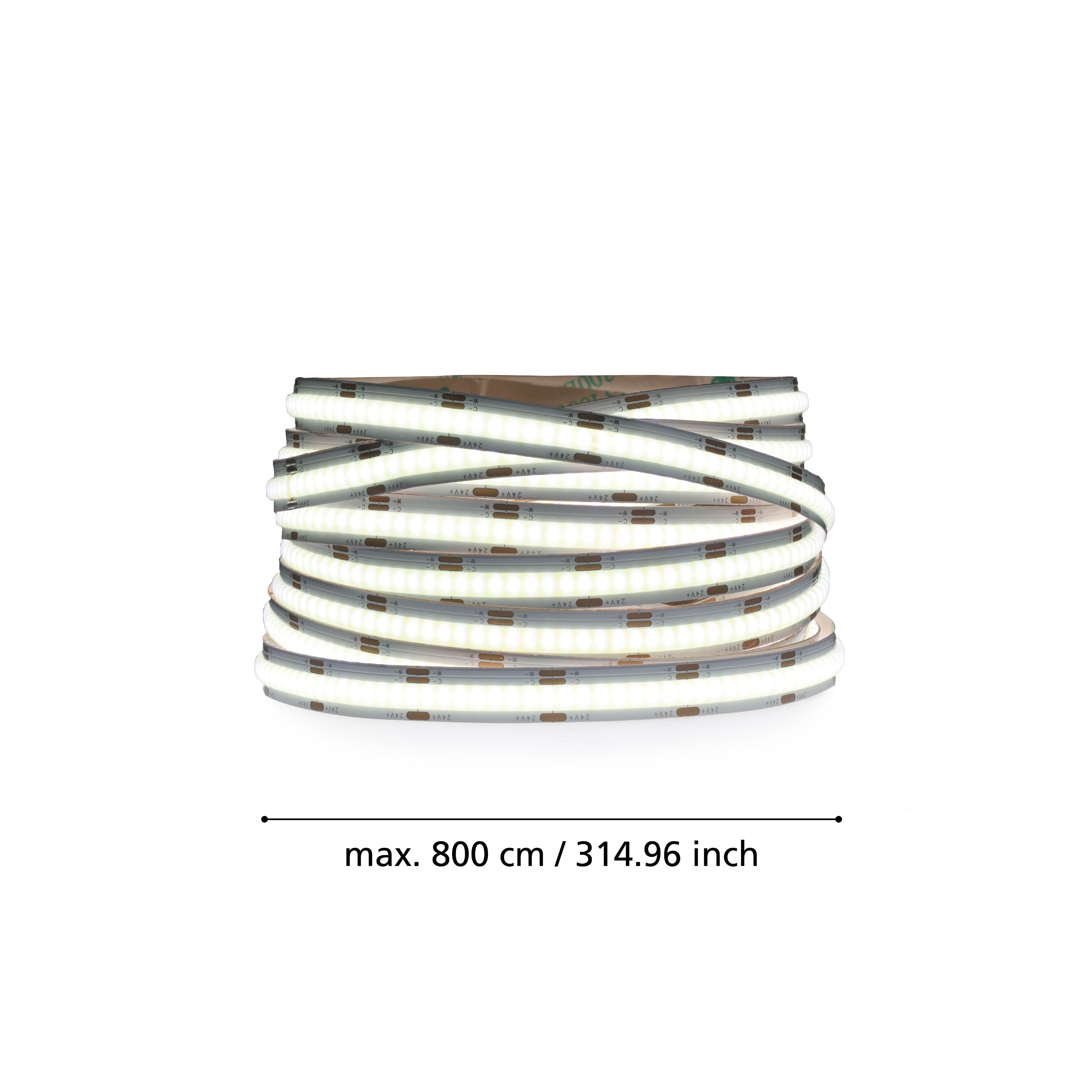 eglo cob stripe 8m led light strip remote control living room close up