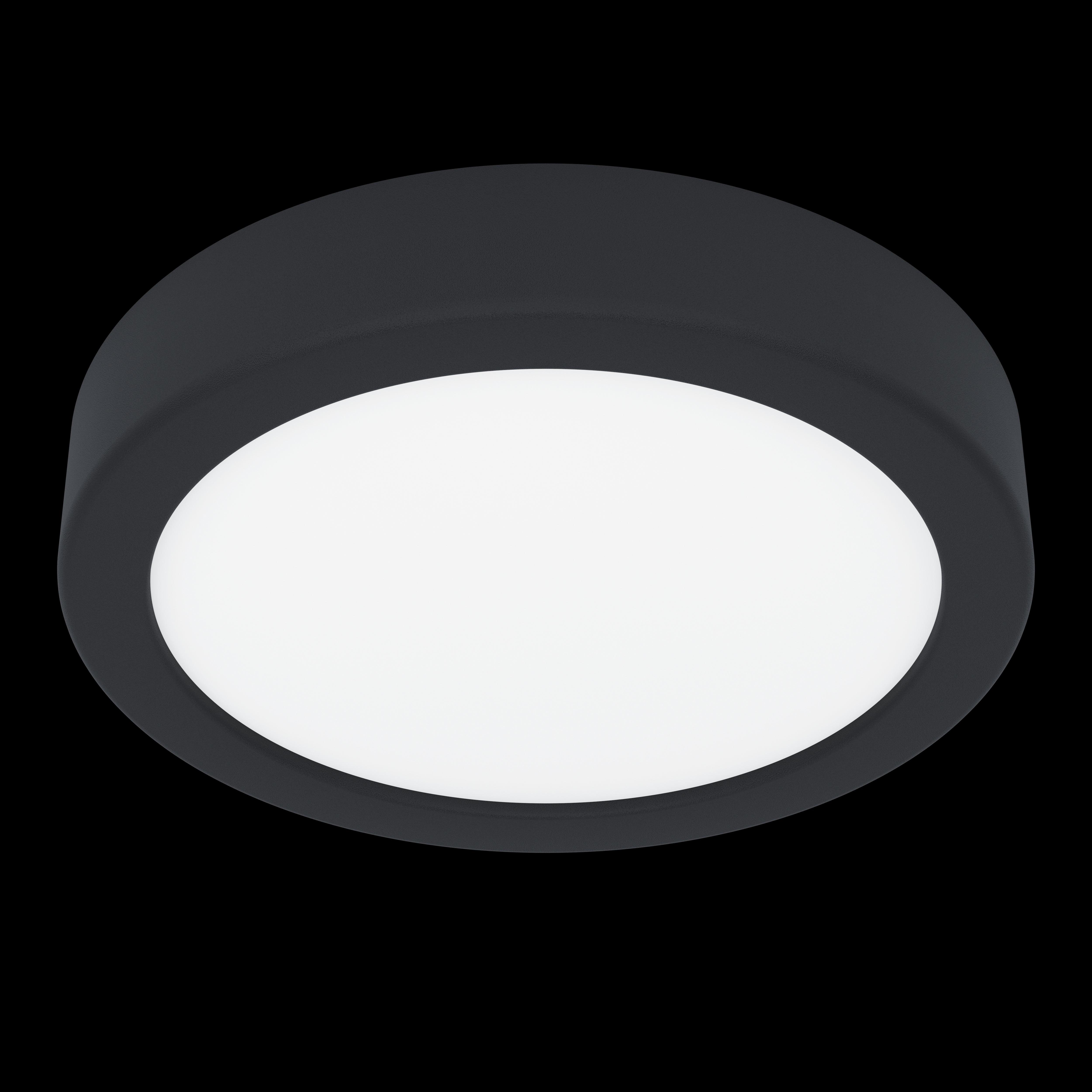 eglo fueva 5 led black round flush ceiling light living room image