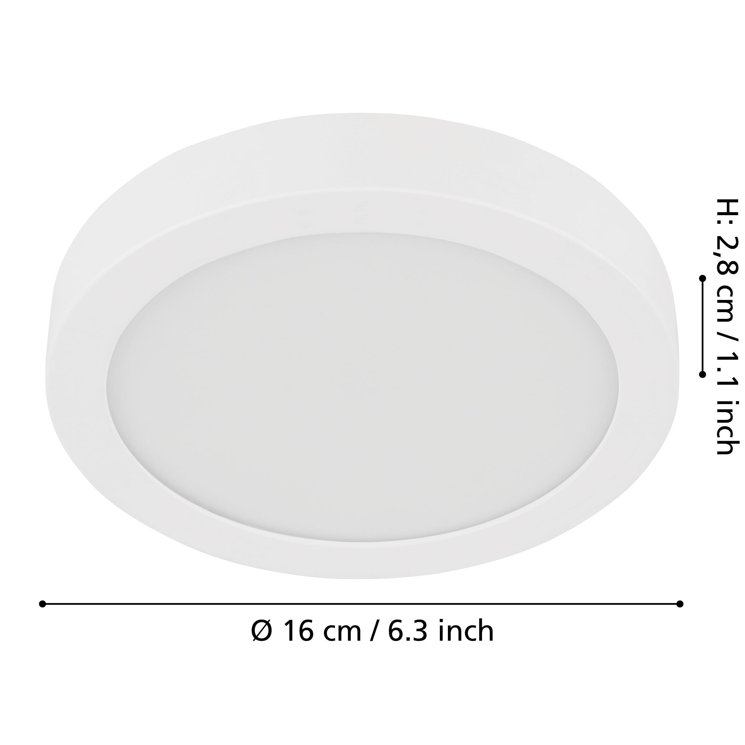 eglo fueva 5 led white round flush ceiling light kitchen lighting