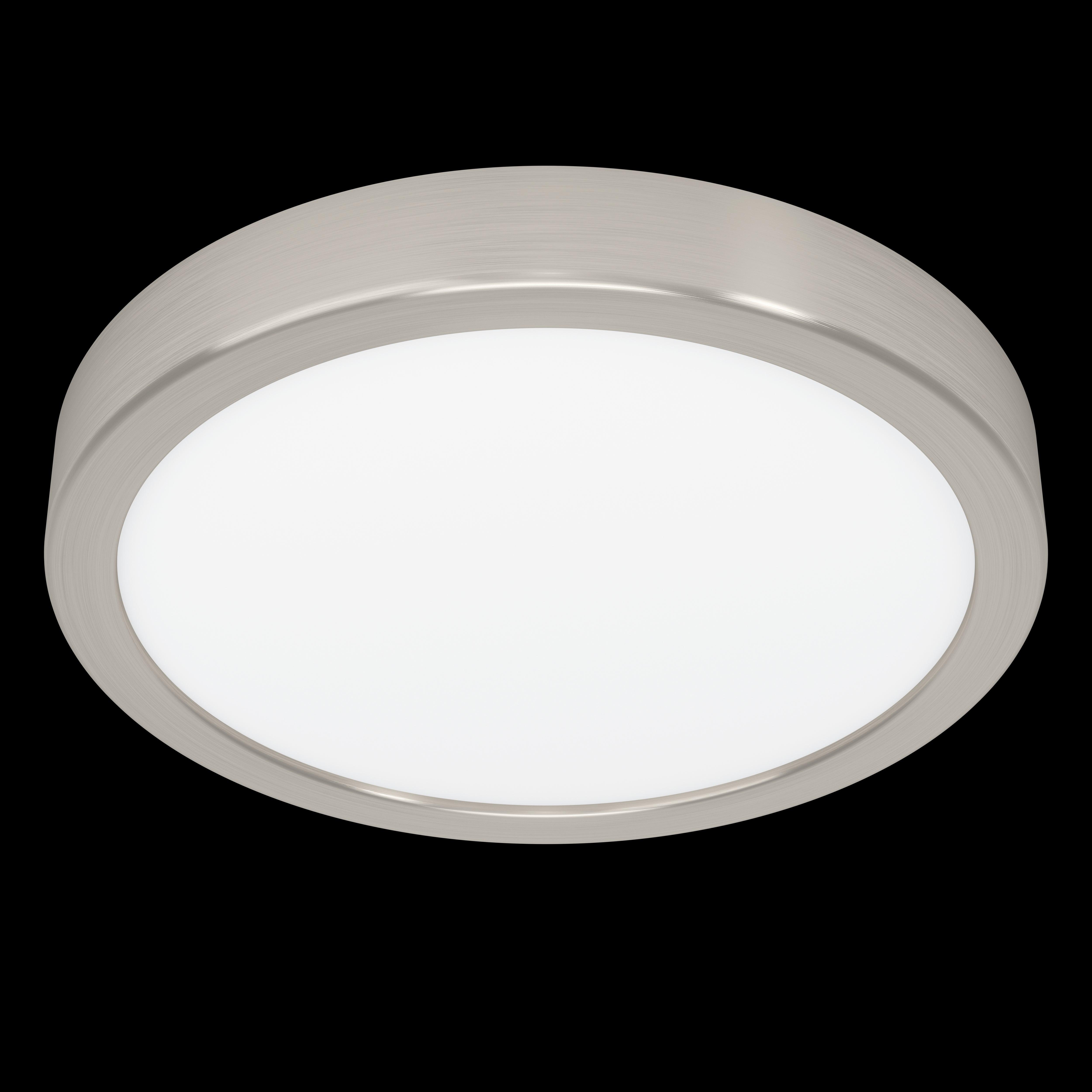eglo fueva 5 led nickel round flush ceiling light 21cm living room image