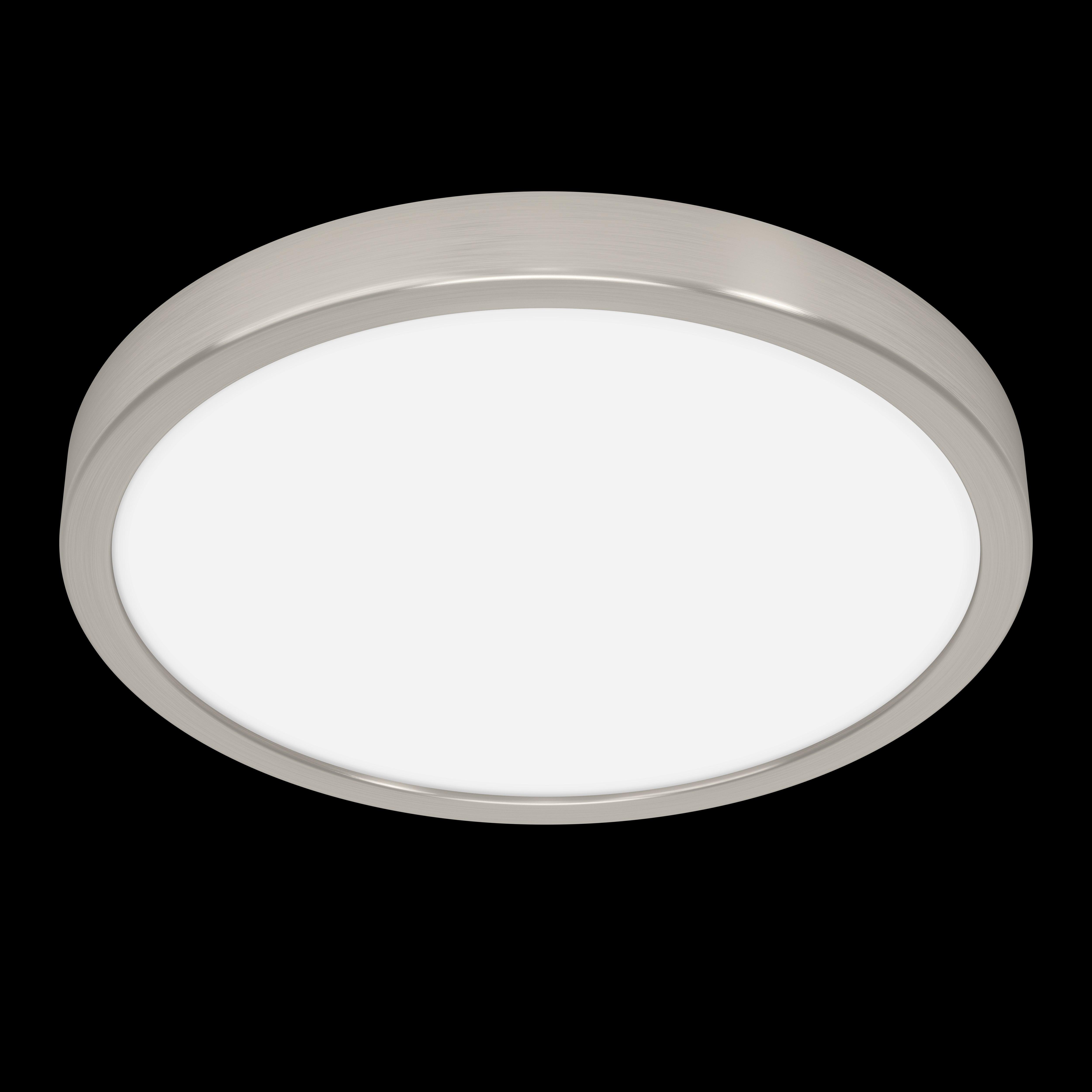 eglo fueva 5 led nickel round flush ceiling light 28 5cm living room image