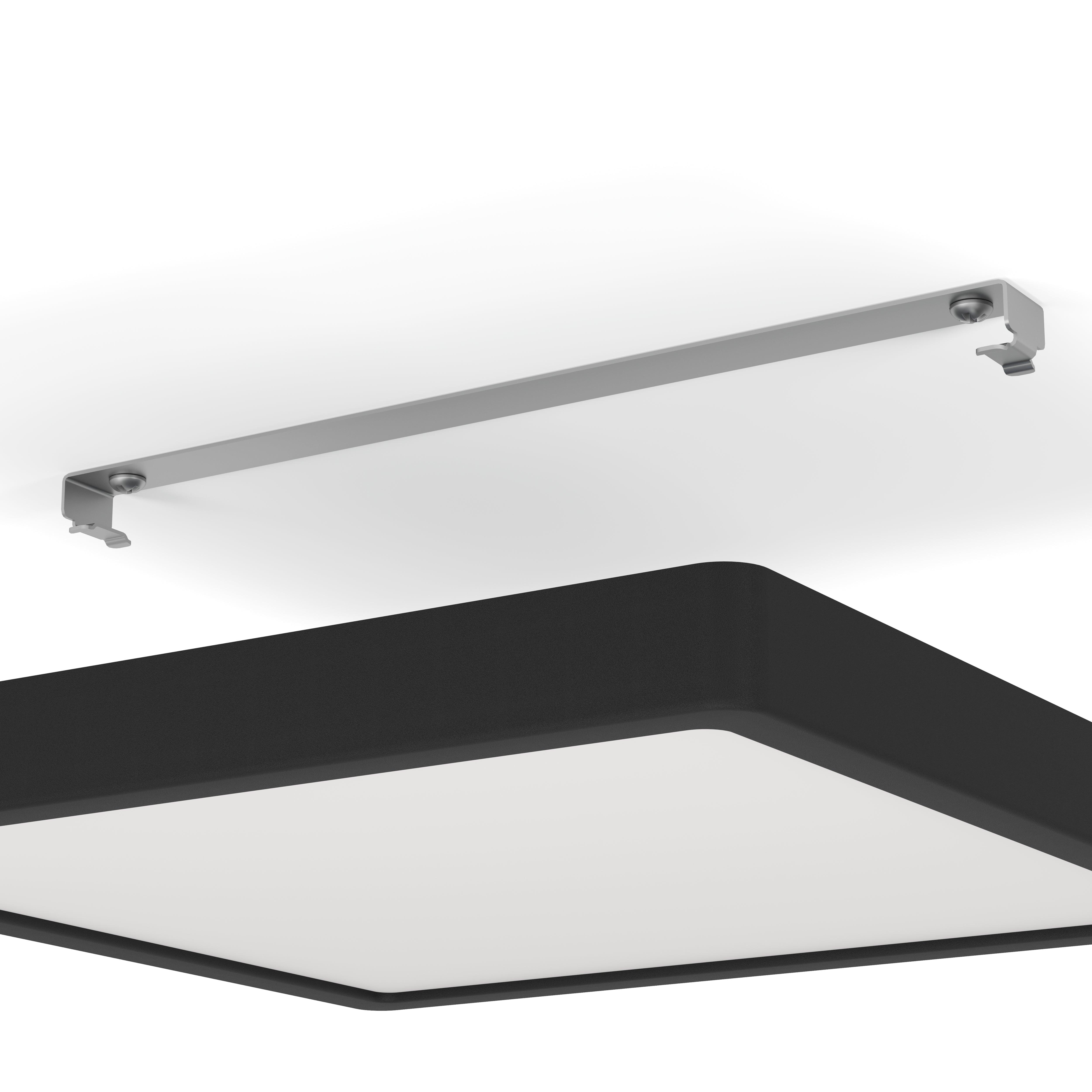 eglo fueva 5 led black square dimmable flush ceiling light 28 5cm kitchen lighting