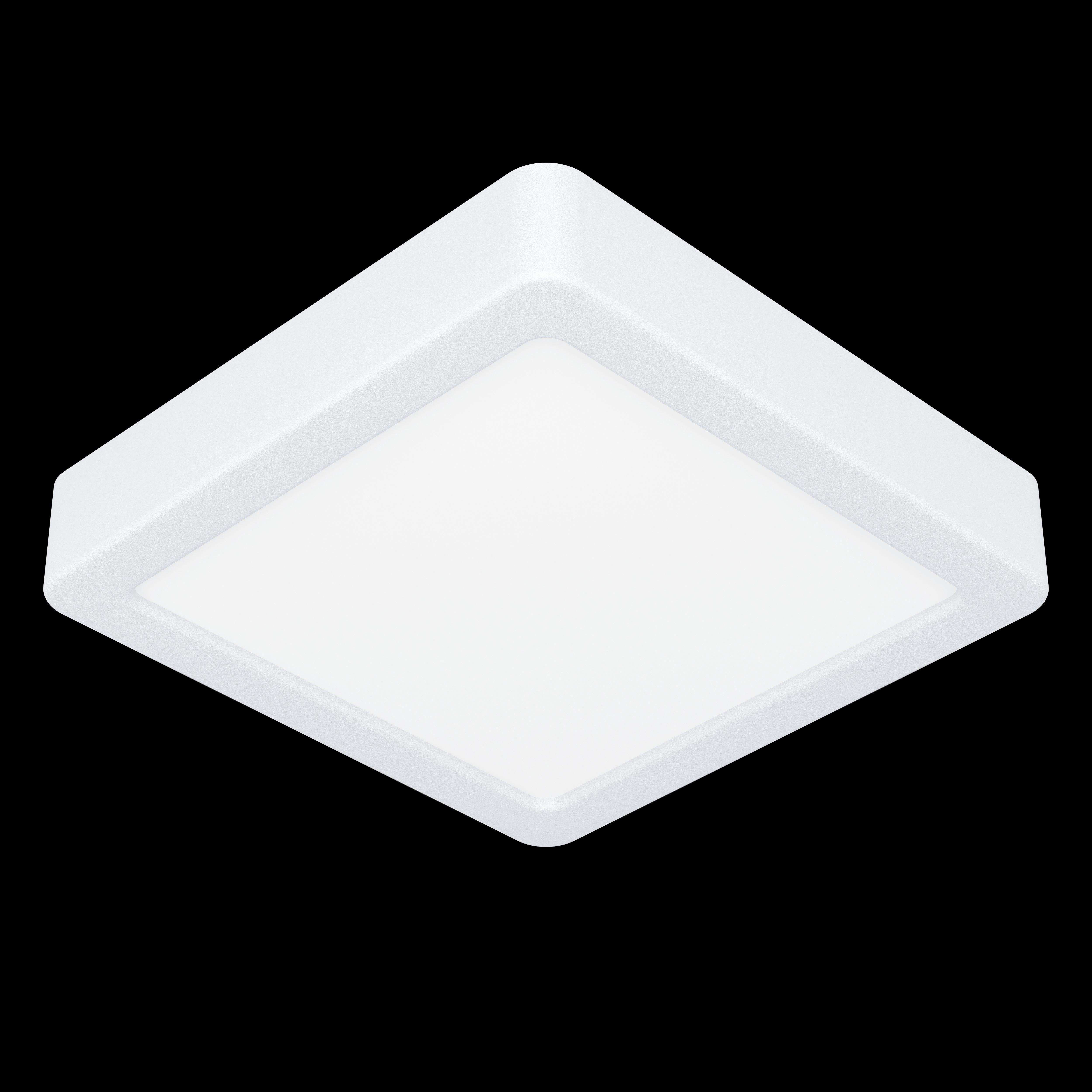 eglo fueva 5 led white square flush dimmable ceiling light 16cm living room image