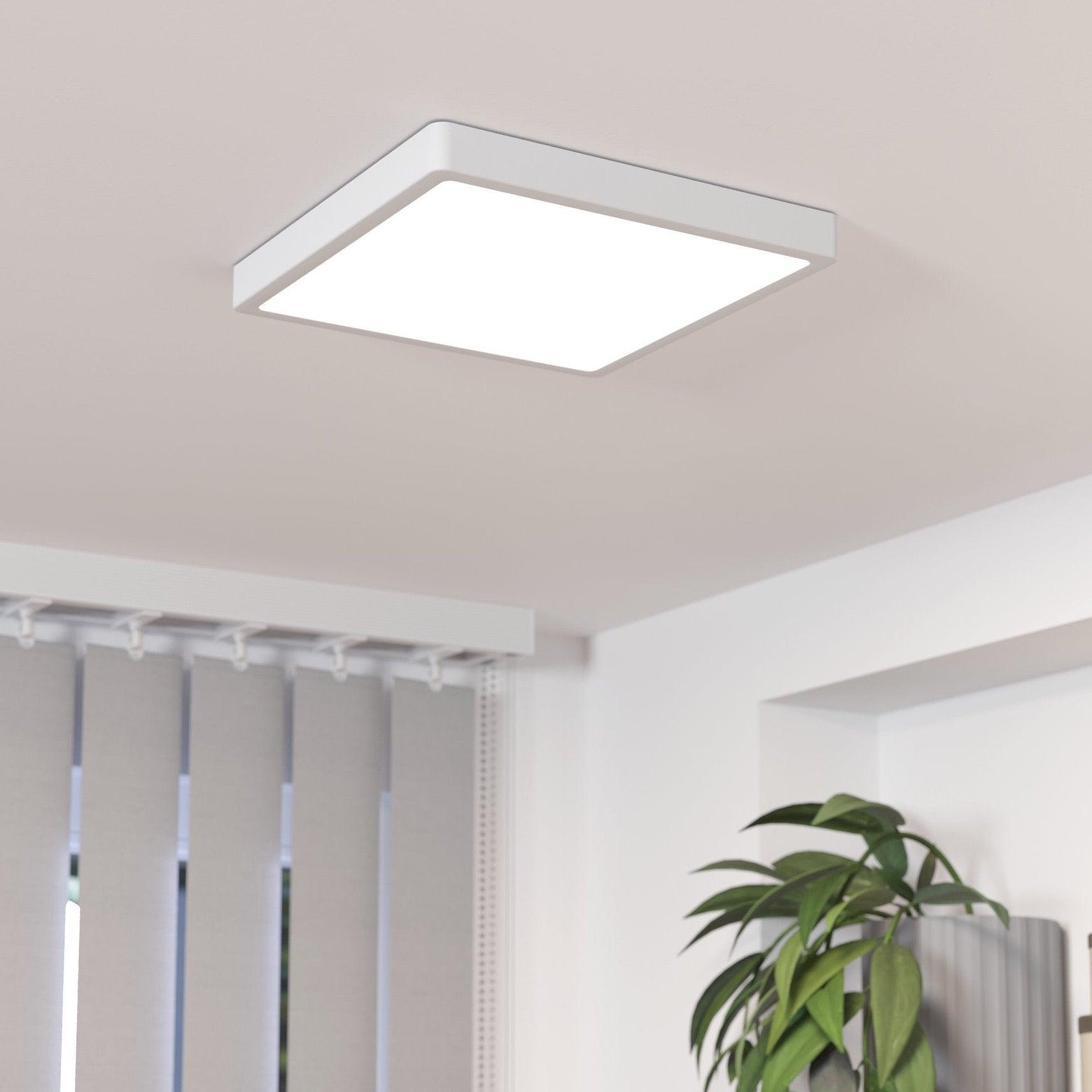eglo fueva 5 led white square flush ceiling light 28 5cm