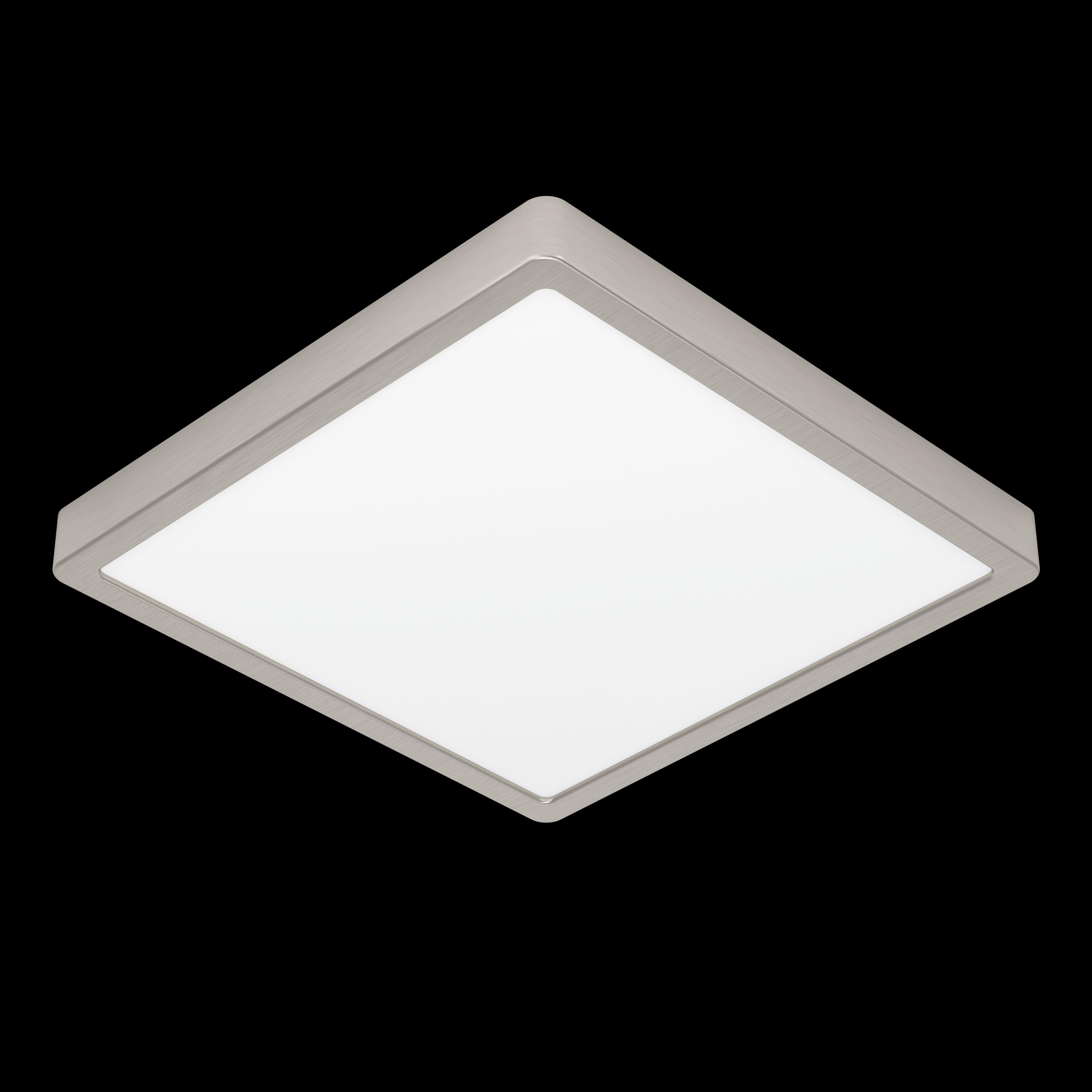 eglo fueva 5 led square nickel flush ceiling light 28 5cm living room image