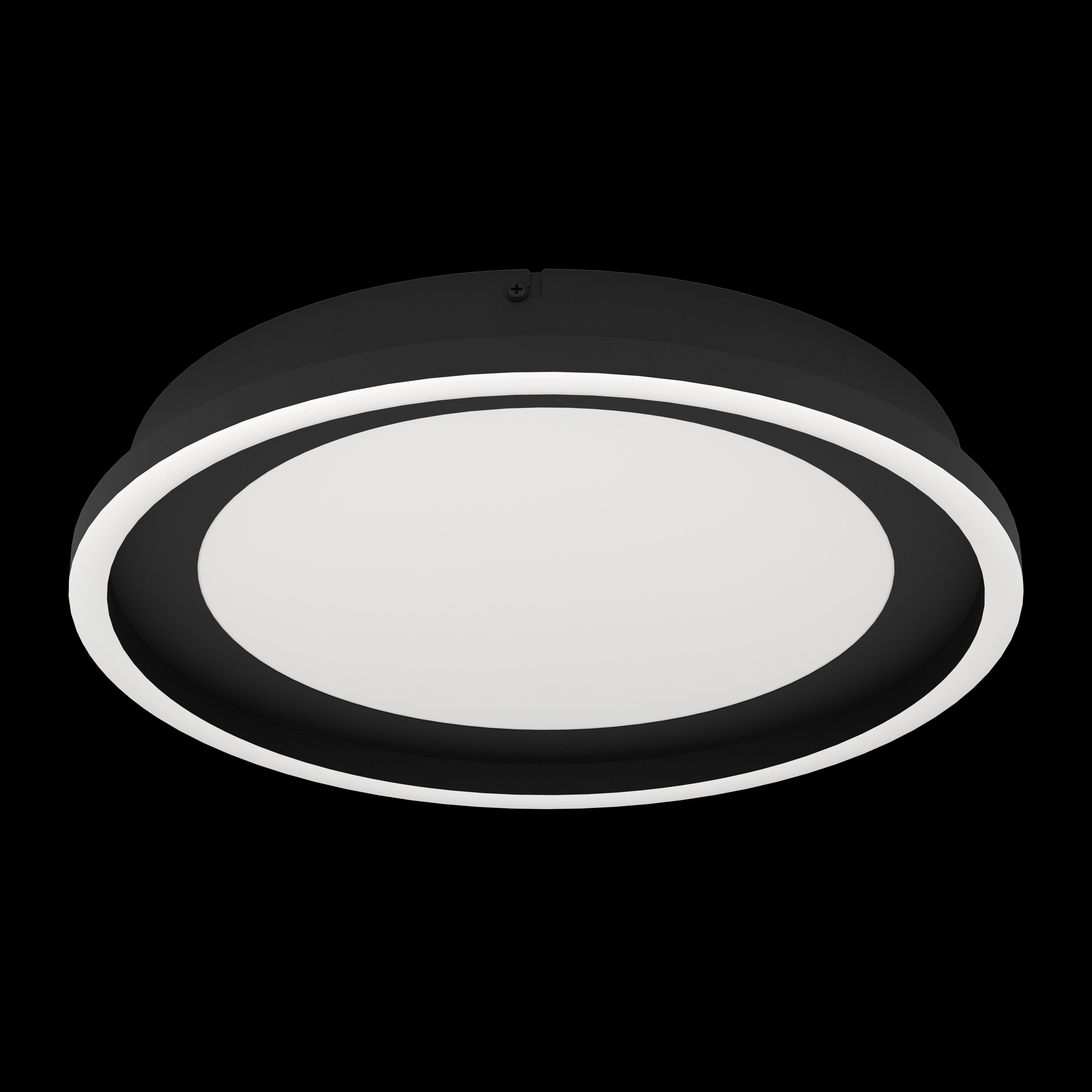 eglo calagrano led black flush ceiling light 38cm living room close up